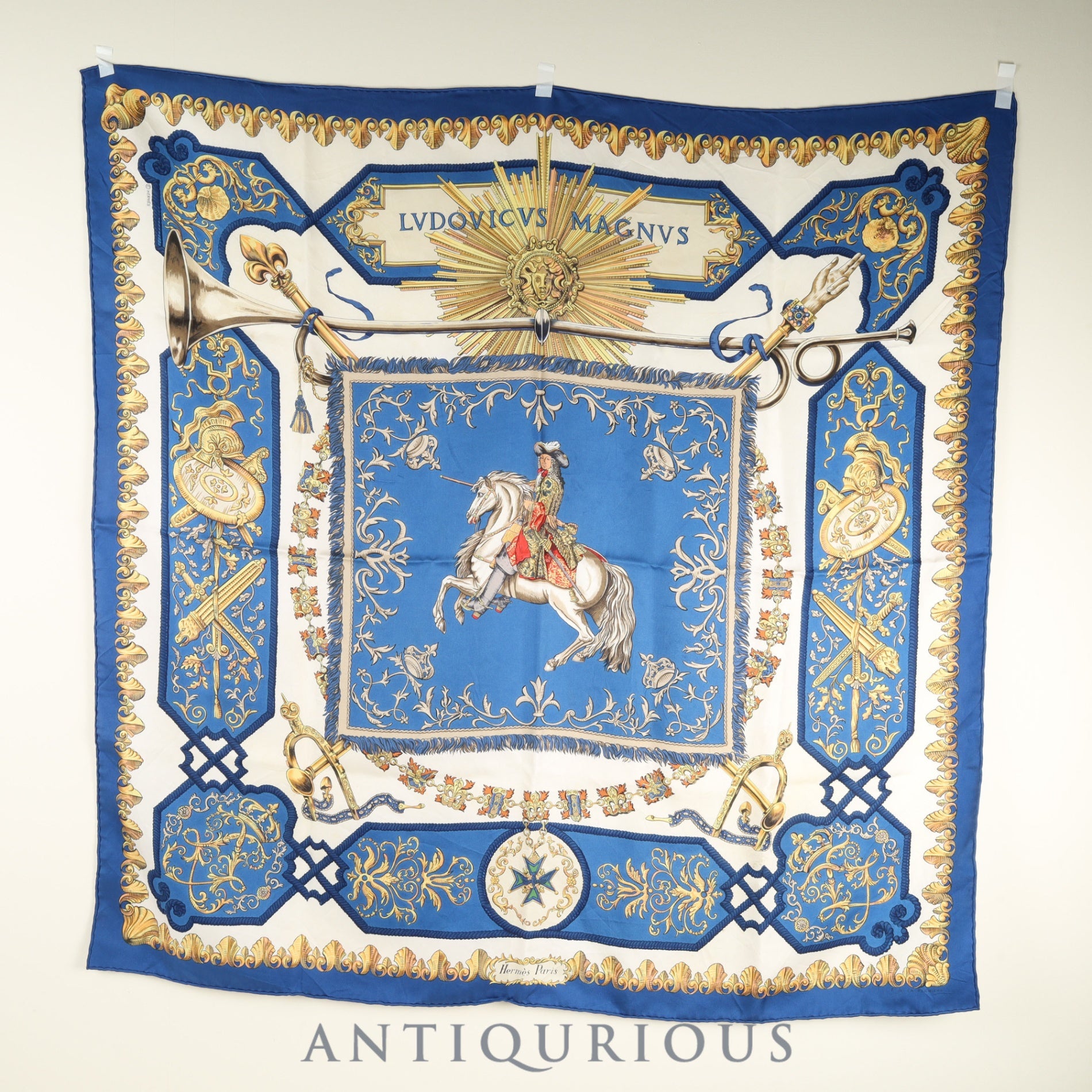 エルメス スカーフ カレ90 白い馬に乗ったルイ14世 SILK100% | 東京  