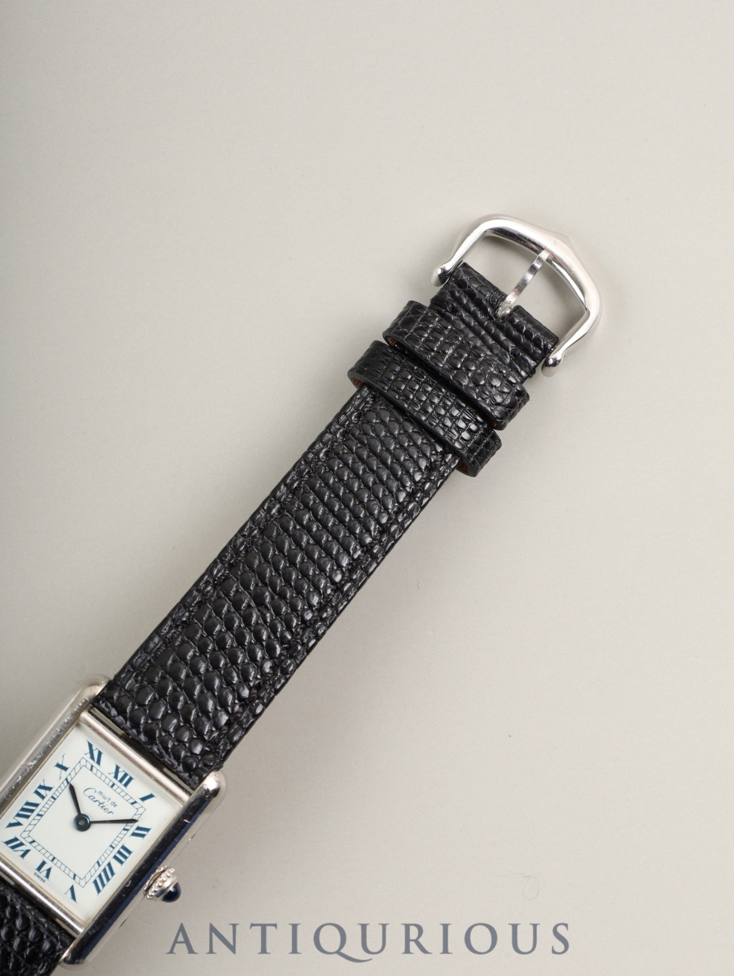 カルティエ マストタンク SM W1001543 / 6057002 クォーツ Cal.057 SV925 革 純正ピンバックル(SS)ホワイトローマン文字盤 (SWISS表記)オーバーホール済み