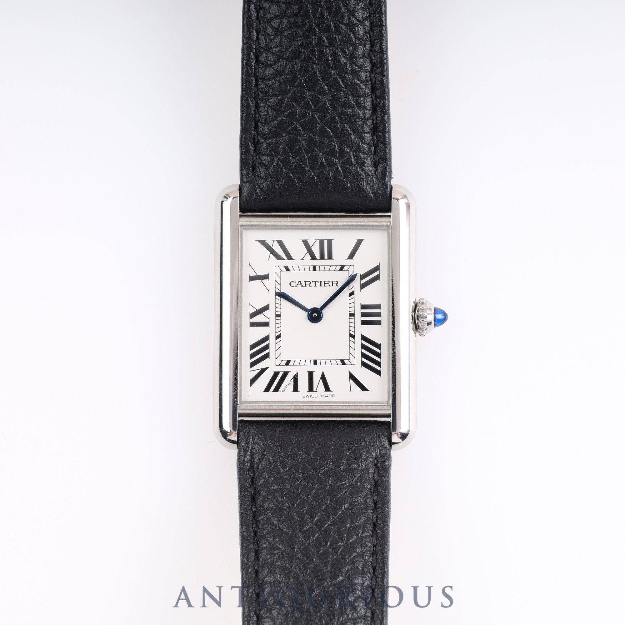 カルティエ タンクマスト LM QZ WSTA0041 / 4323 SS 革 純正ベルト 純正尾錠 シルバー文字盤 箱 保証書(2022年)