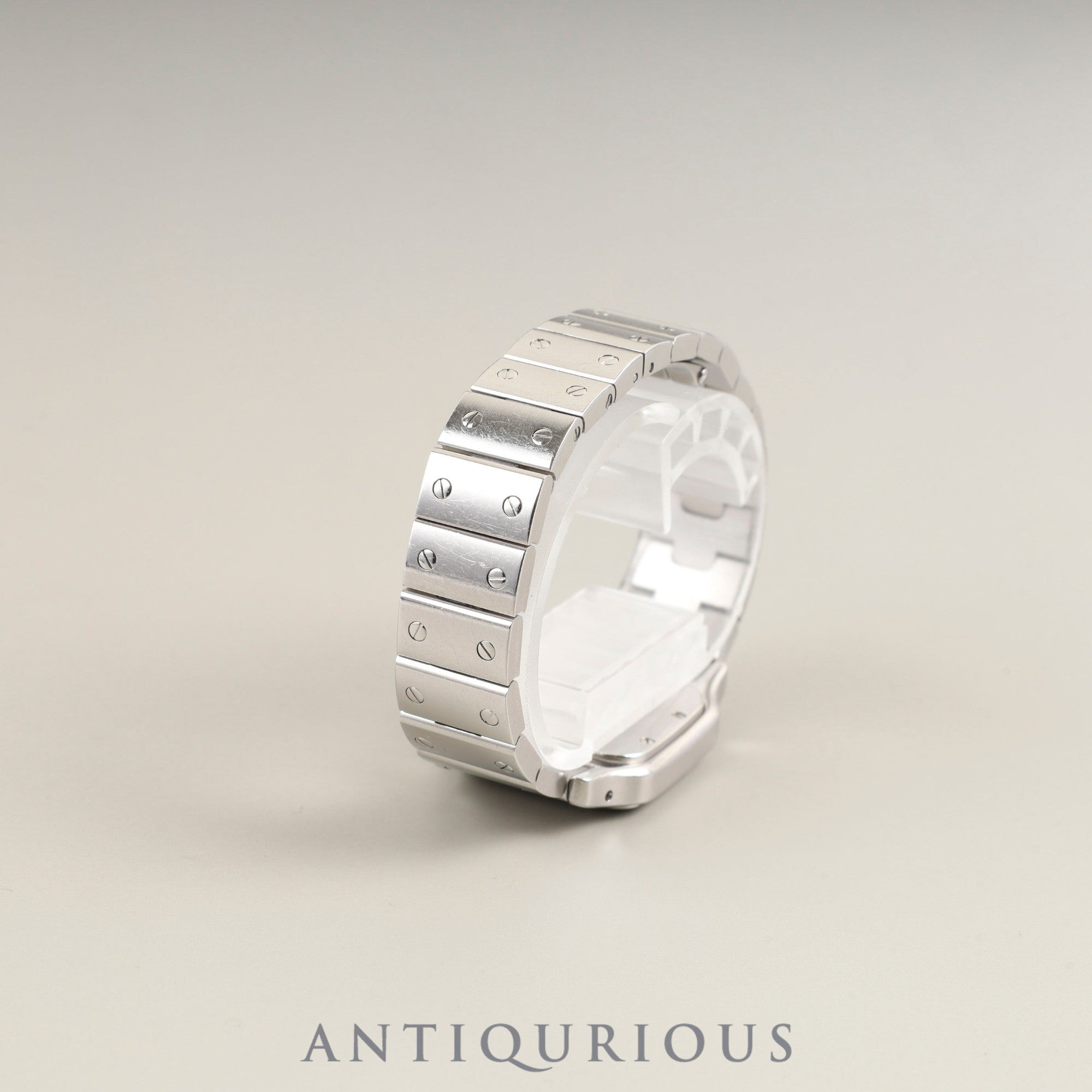 カルティエ サントス ガルベ SM W20056D6/1565 クォーツ Cal.157 SS SS ホワイトローマン文字盤 箱 DVD 冊子 保証書(2009年)オーバーホール済み