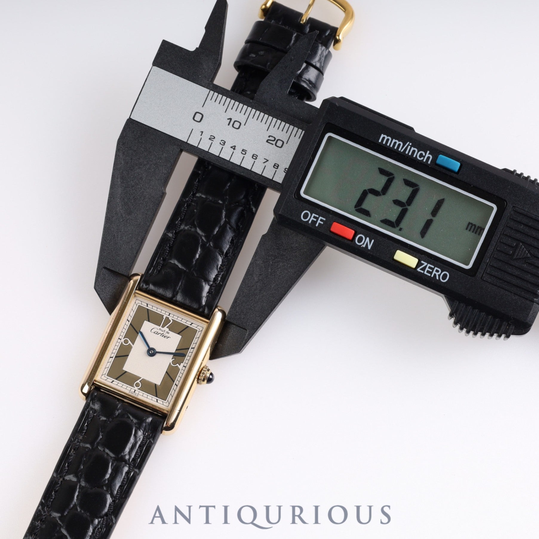 Cartier Must Tank LM QZ 500 pieces limited edition 1615 SV925 leather Arabic dial with box