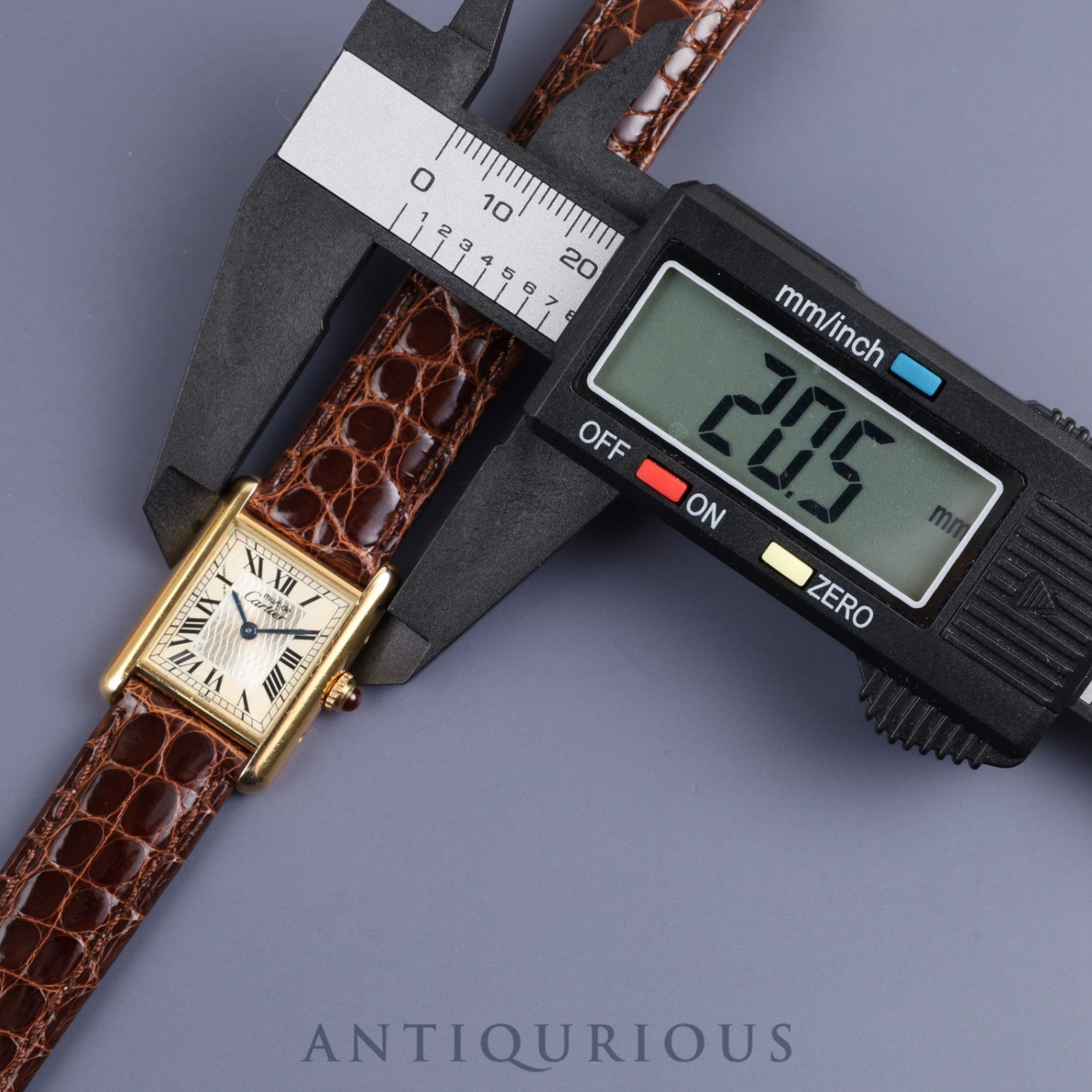 カルティエ マストタンク SM 150周年記念モデル W1010195 クォーツ Cal.057 SV925 革 純正尾錠 Dバックル(GP) ホワイトローマン文字盤 1997年 箱 保証書 オーバーホール済み