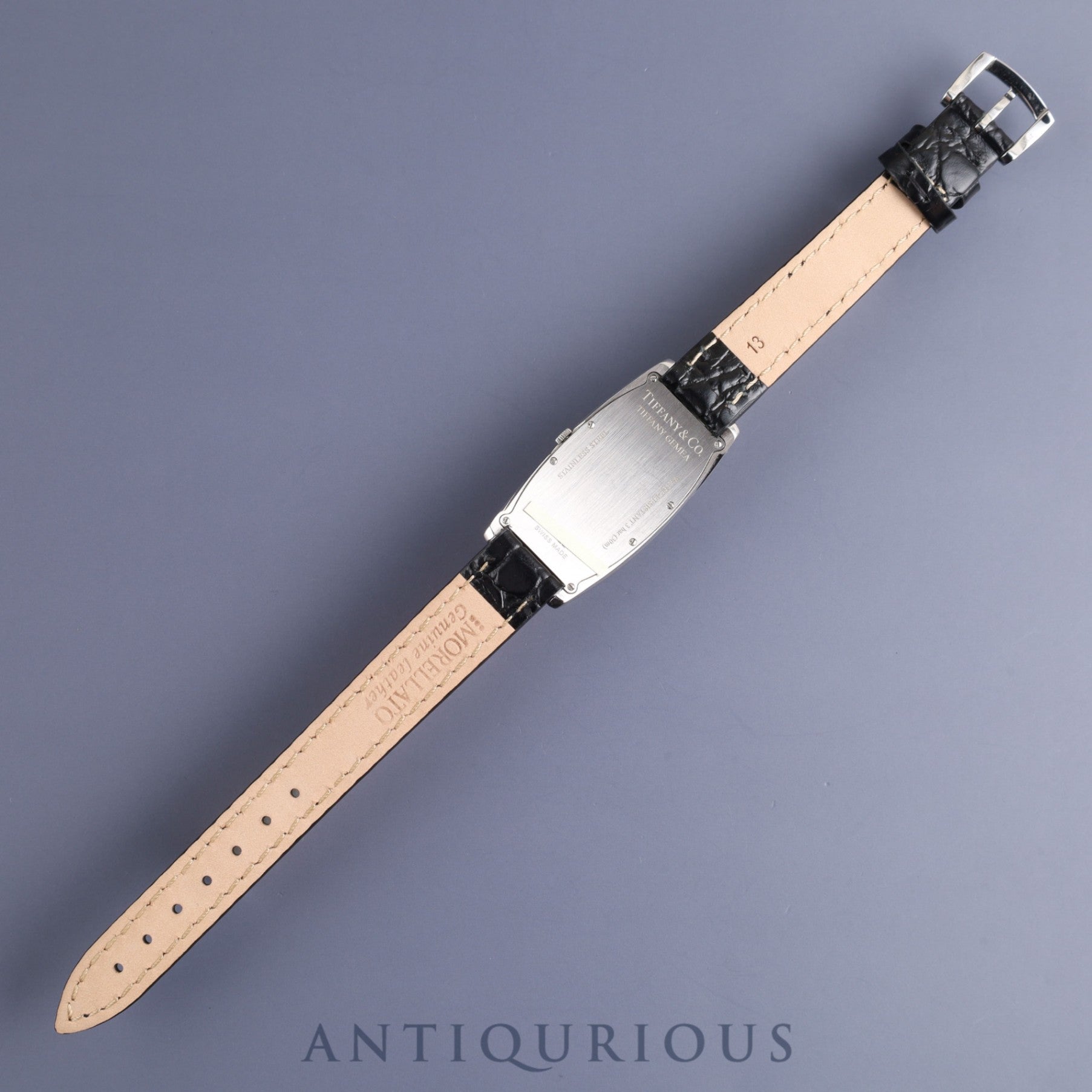 ティファニー ジェメア Z6401.10.10 クォーツ Cal.976.001 SS 革 純正尾錠(SS)ホワイトローマン文字盤 オーバーホール済み