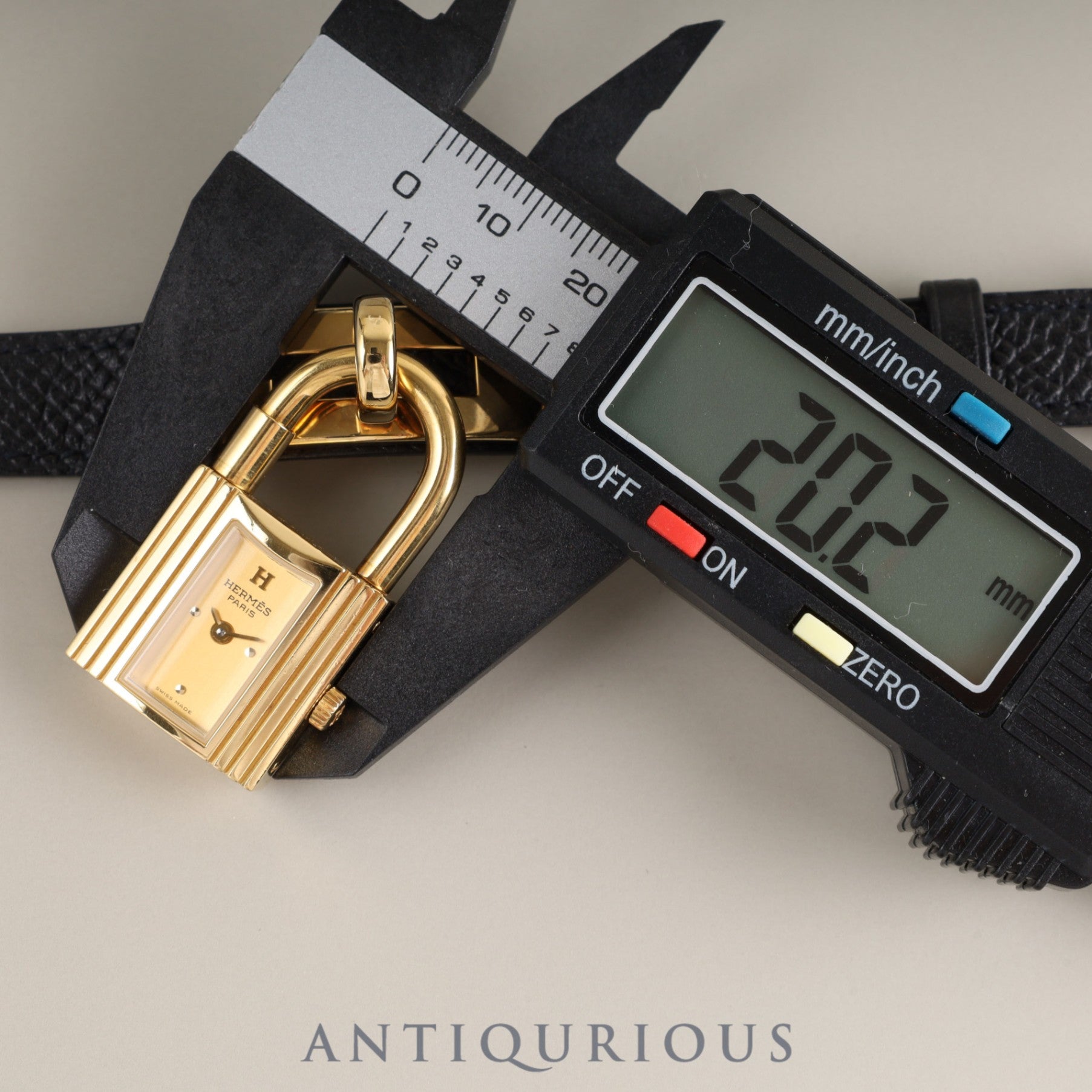 エルメス ケリーウォッチ KE1201470 クォーツ Cal.100.106 GP 純正革ベルト(◯Z刻印:1996年)純正尾錠(GP) シャンパン文字盤 箱 保証書(1997年) オーバーホール済み