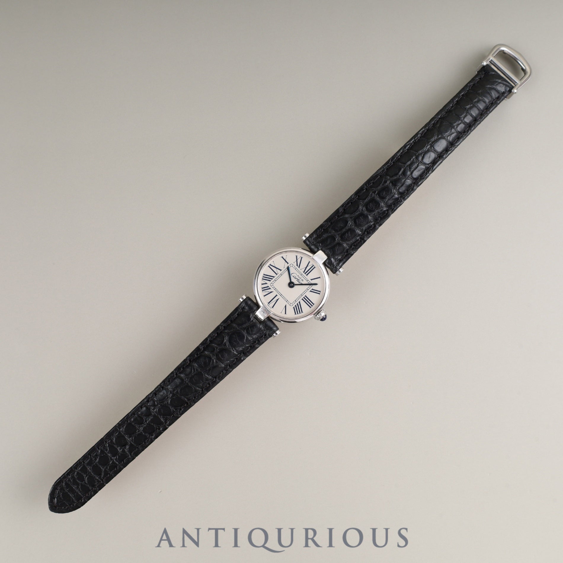 Cartier Must Vendome VLC SM W1007165 / 1850 Quartz Cal.90 SV925 Leather Genuine D-buckle (SS) Opalan dial Overhauled