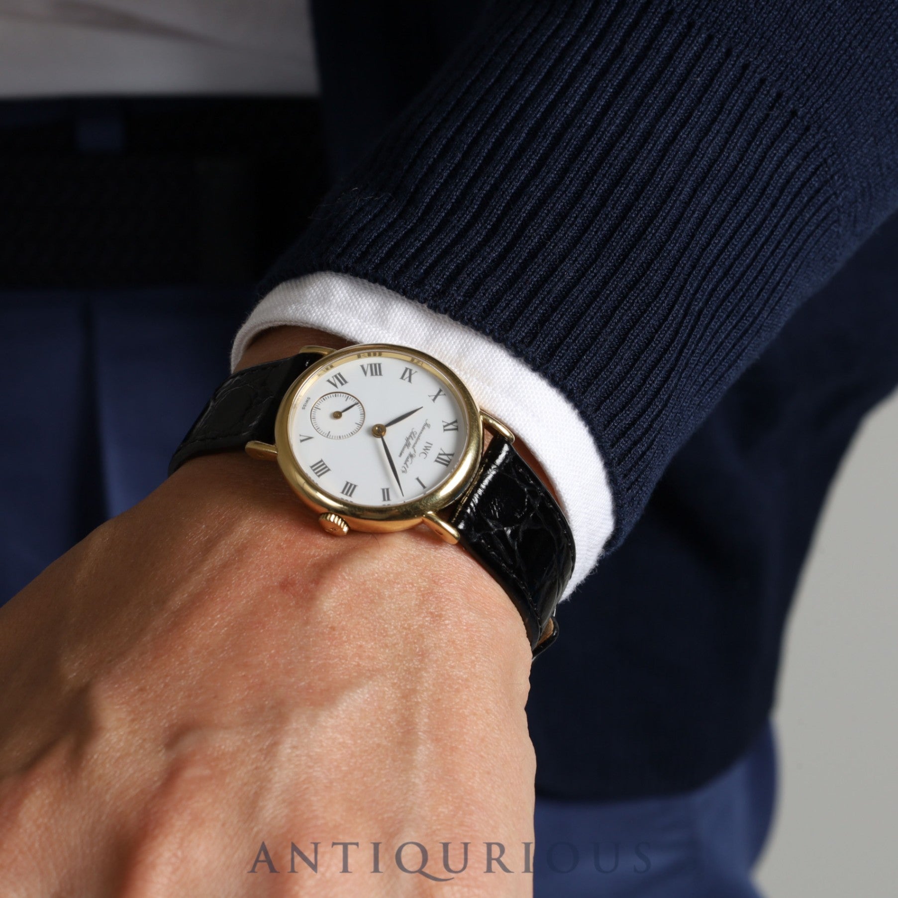 IWC Portofino IW2532 Manual winding Cal.4231 YG Leather Genuine buckle (GP) White dial 31.0mm Overhauled IWC