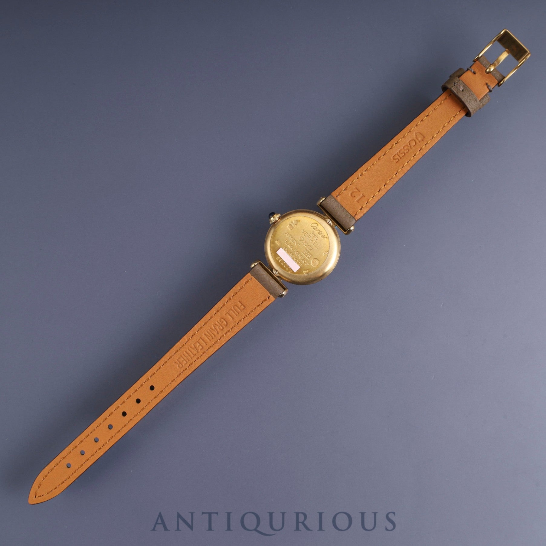Cartier Must Colisee W1006654 / 590002 Quartz Cal.90.06 SV925 Leather Third party buckle (GP) Trinity dial Box Warranty (1995) Overhauled