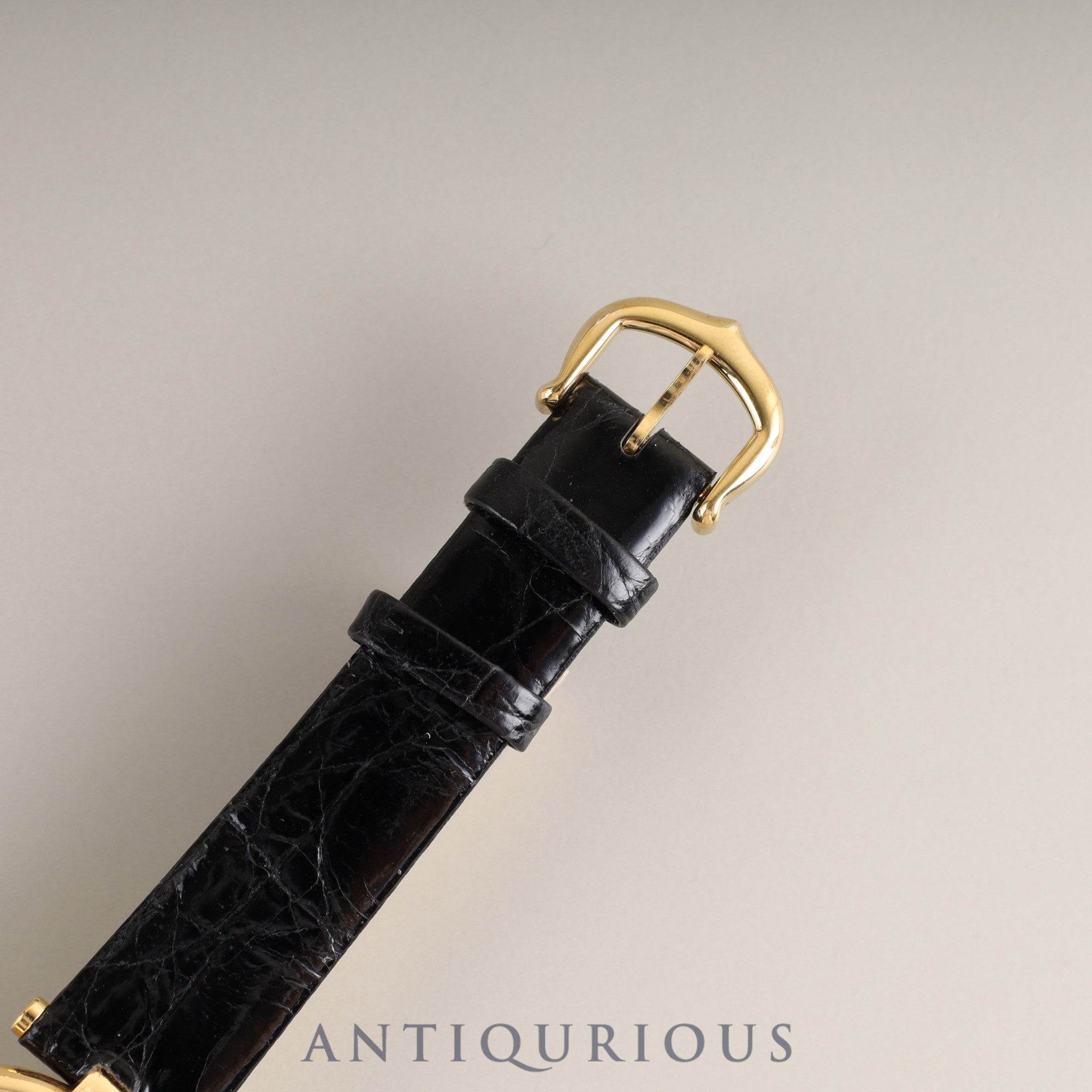 カルティエ ヴァンドーム VLC SM 84734553 / 81002 クォーツ Cal.81 750 革 純正尾錠(GP)ホワイトローマン文字盤 オーバーホール済み