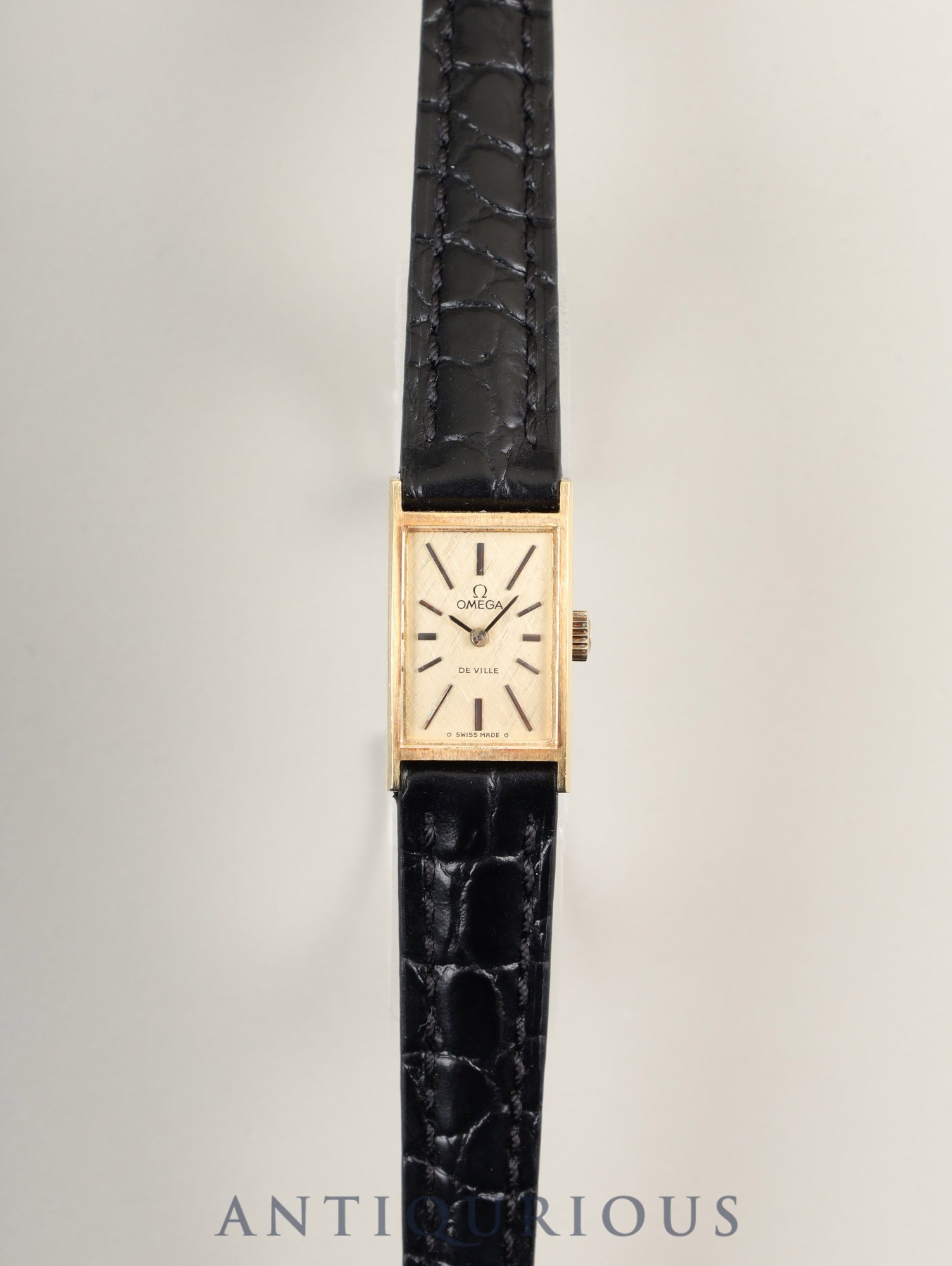 Omega De Ville 5110212 Manual Winding Caliber 485 750YG Leather Strap Genuine Buckle (GP) Champagne Dial Overhauled