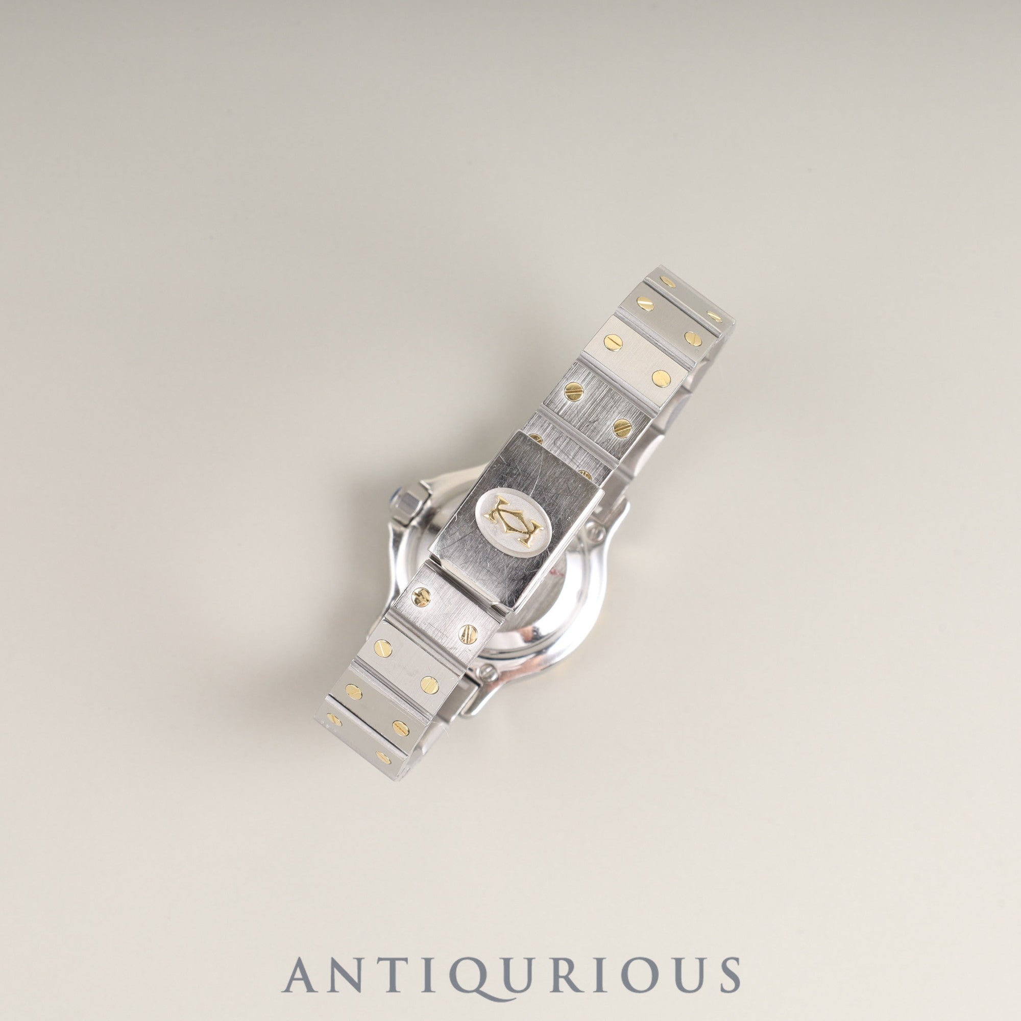 Cartier Santos Octagon SM 2039488 / 0907 Automatic SS/YG SS/YG Grey ghost dial Overhauled Bracelet cleaned by Cartier