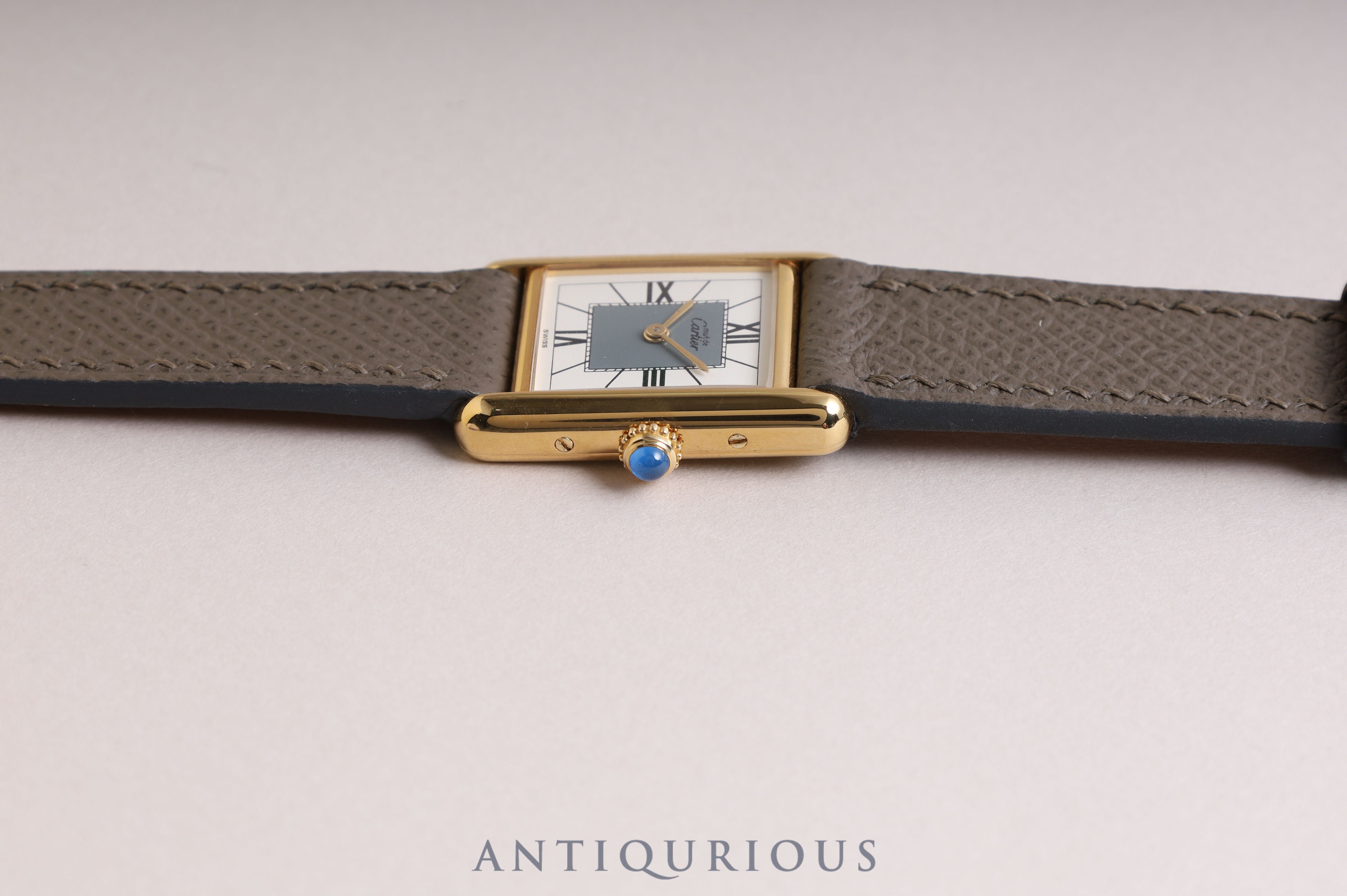 Cartier Must Tank SM QZ Center Gray Flying Roman Dial