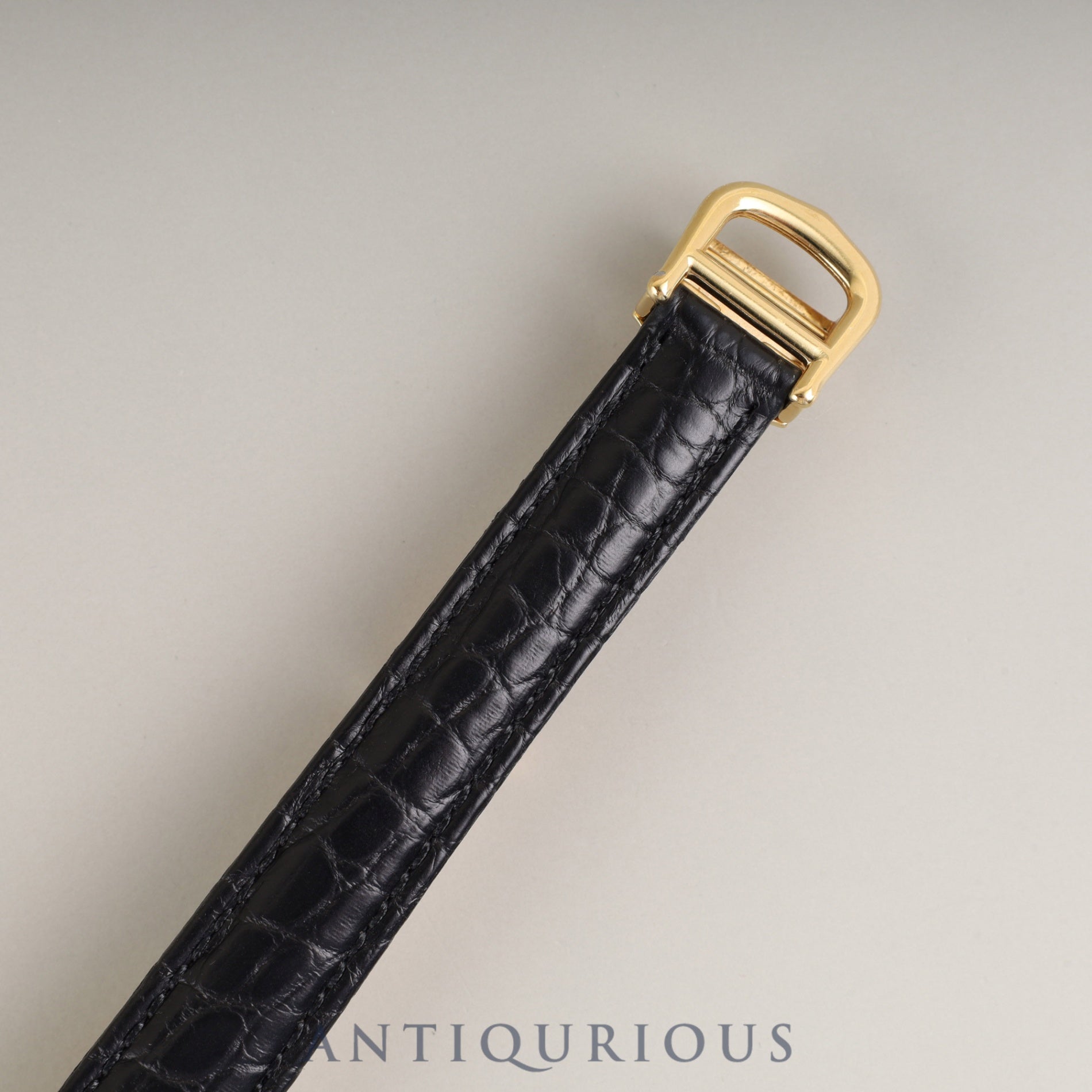 Cartier Must Vendôme VLC SM 590004 Quartz Caliber 90 SV925 Leather Watch with Genuine D-buckle (GP) Opalescent Dial Overhauled