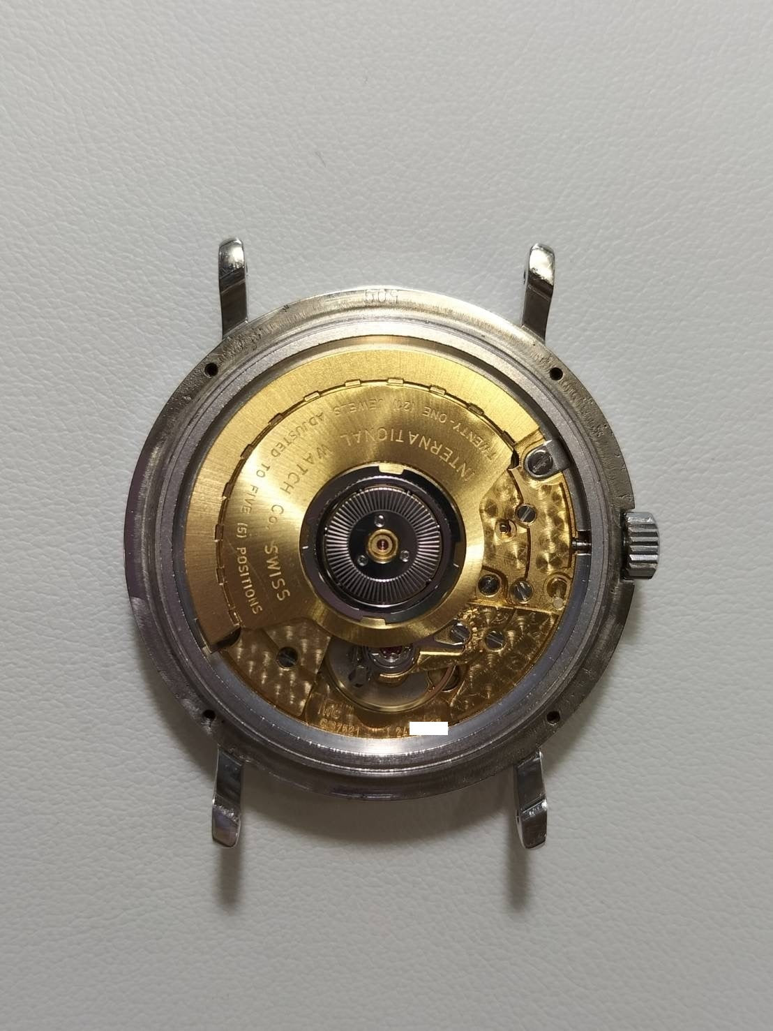 アイダブリュシー ポートフィノ IW351334 自動巻き Cal.C37521 SS 革 純正ピンバックル(SS)ホワイトローマン文字盤(SWISS表記) 純正レザーベルト付き オーバーホール済み