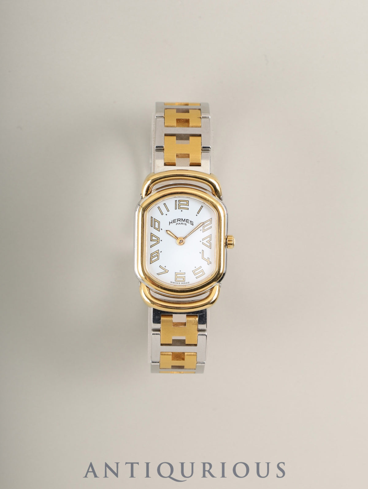 Hermès Rally Quartz Cal.976.001 SS/GP SS/GP White Dial Overhauled