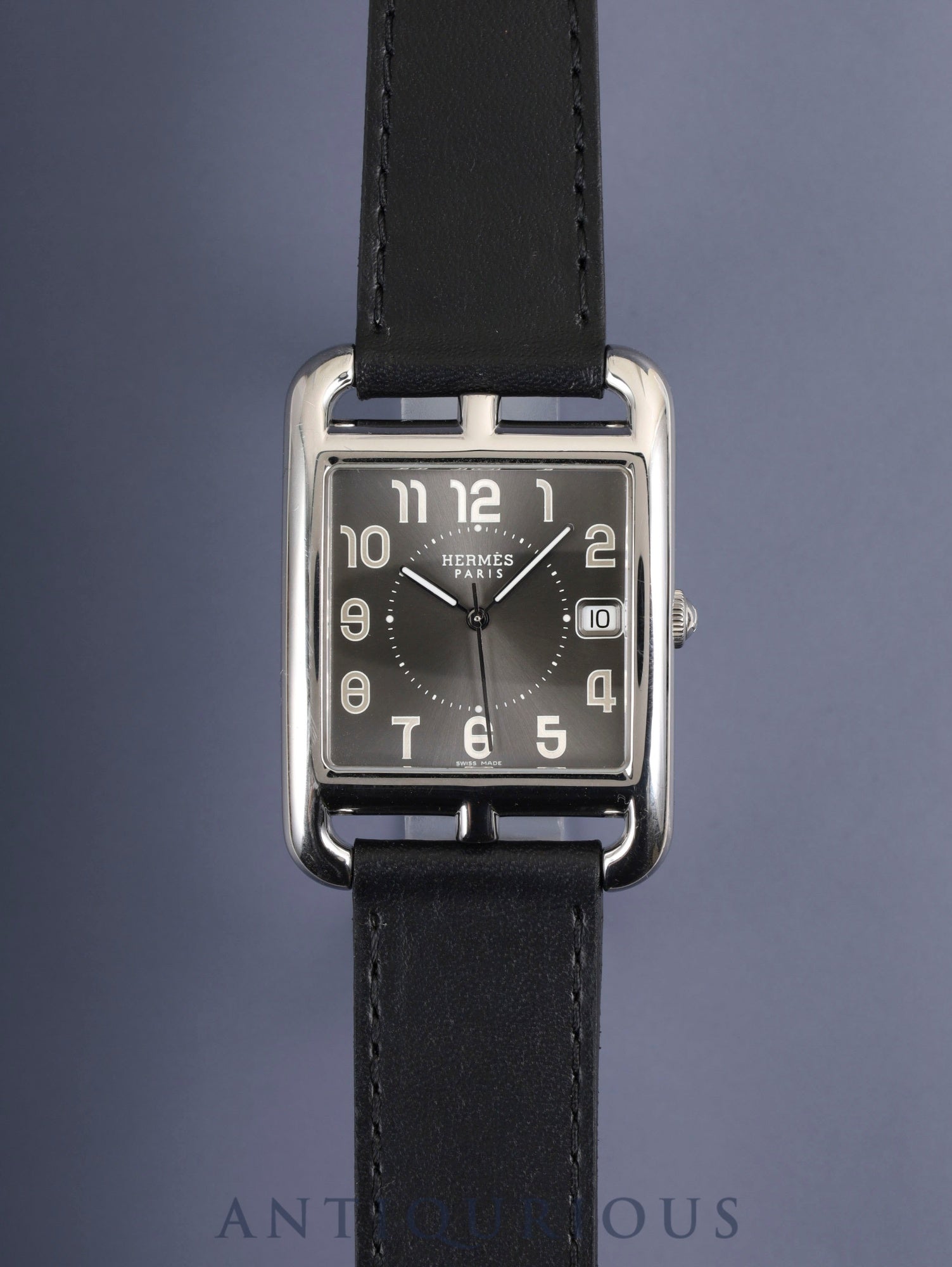 Hermès Cape Cod CC1.810 Quartz Movement, Stainless Steel Leather, Genuine Buckle (Stainless Steel), Gray Arabic Dial, Dust Bag, Overhauled