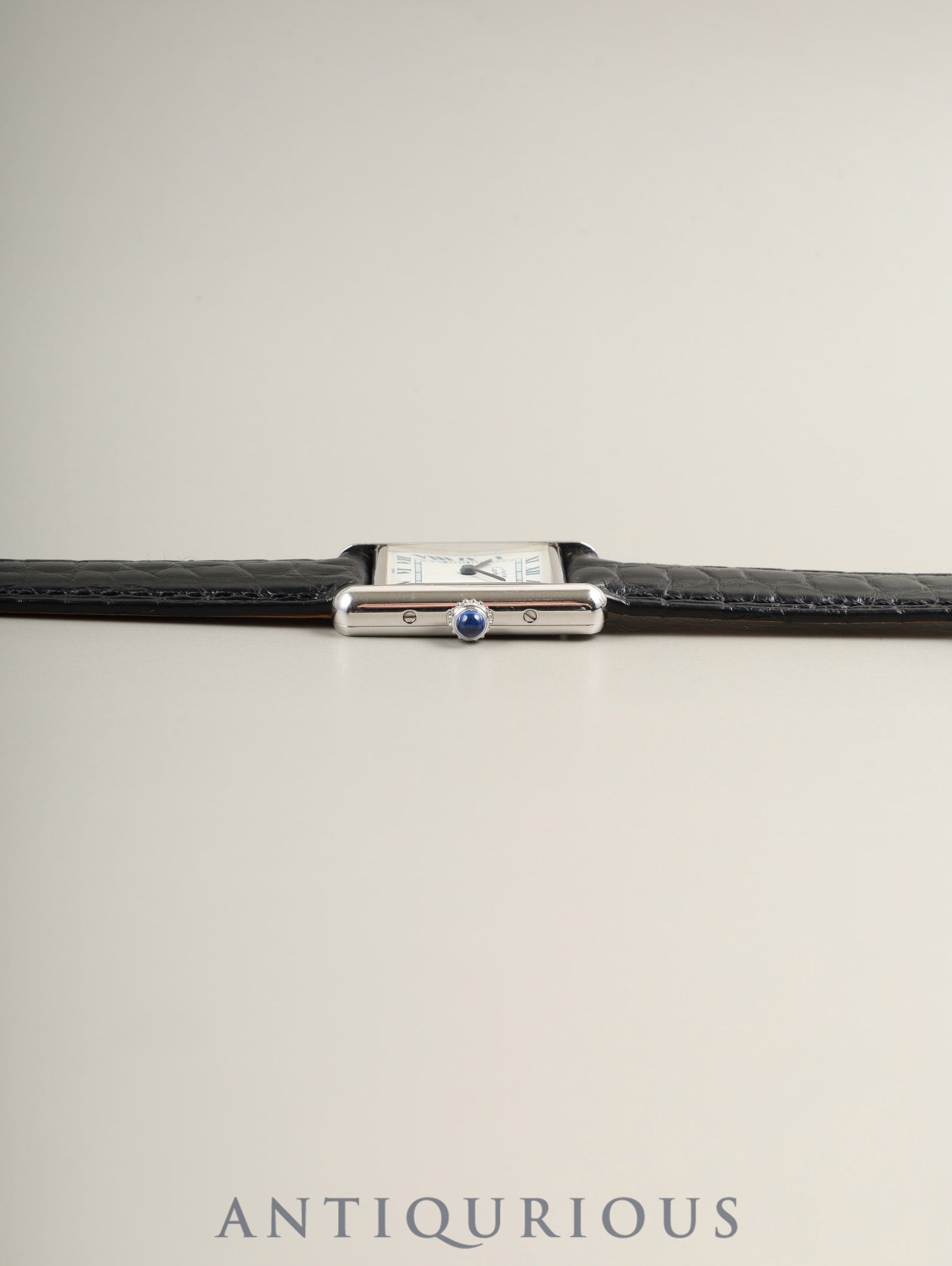 カルティエ マストタンク SM 6057002 クォーツ Cal.057 SV925 革 純正尾錠(SS)ホワイトローマン文字盤 (SWISS表記)オーバーホール済み