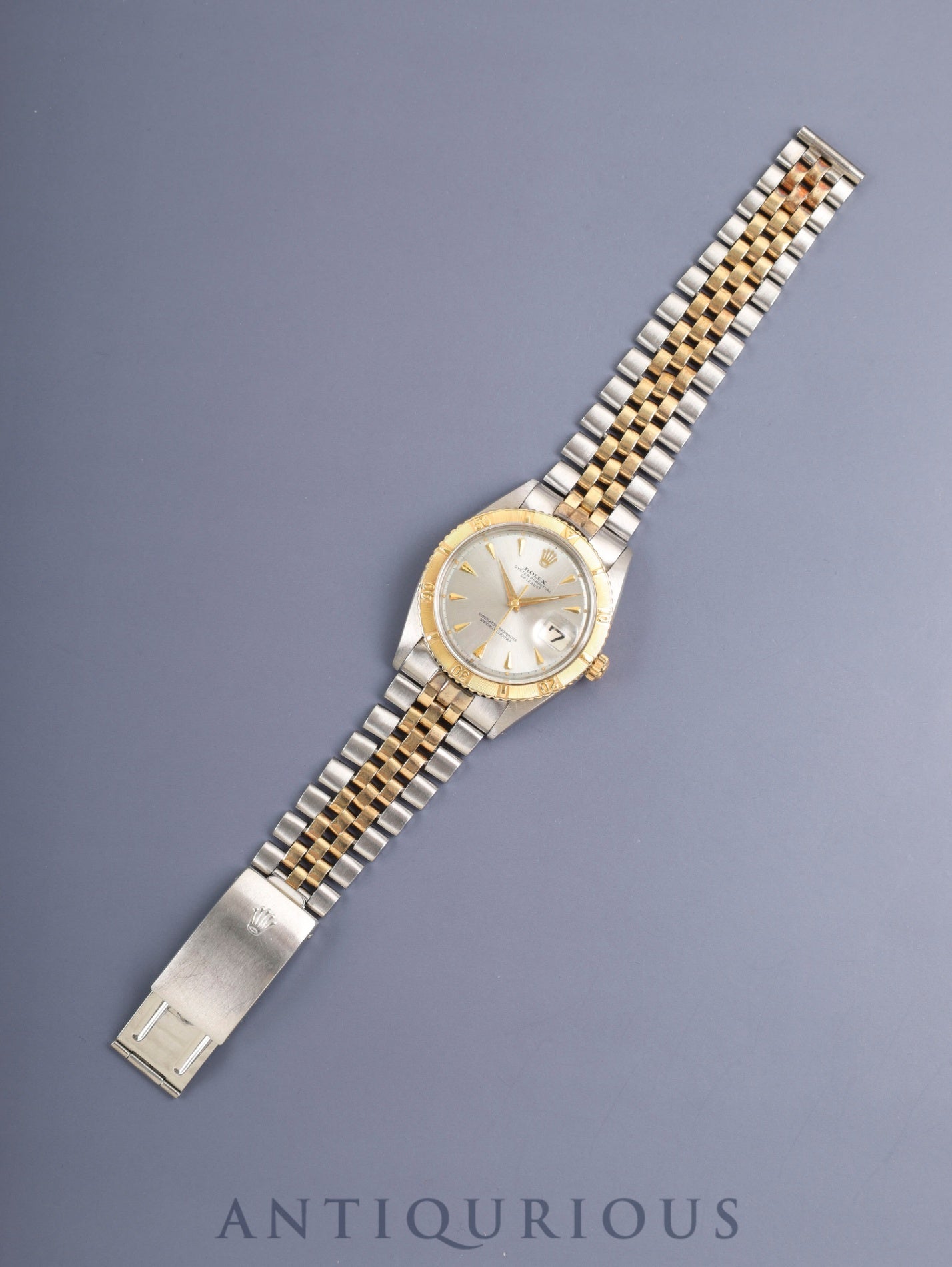 ロレックス デイトジャスト サンダーバード 1625/3 自動巻き Cal.1560 SS/YG シルバー文字盤 箱 クロノメーター証明書(1961年 / 個人名記載) 71番台(1960年)オーバーホール済み