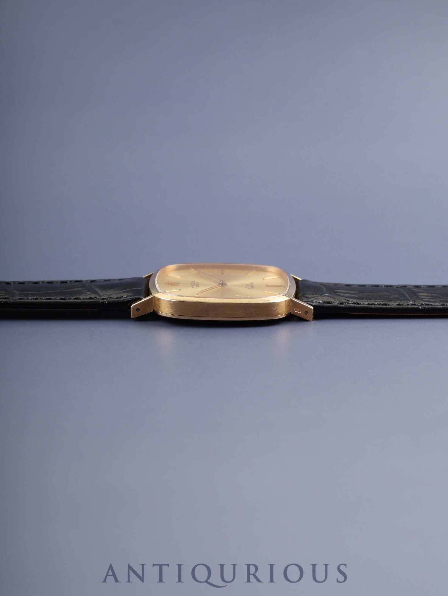 ロレックス チェリーニ 4114 手巻き Cal.1601 750YG 革 純正尾錠(GP)シャンパン文字盤 42番台(1975年)オーバーホール済み