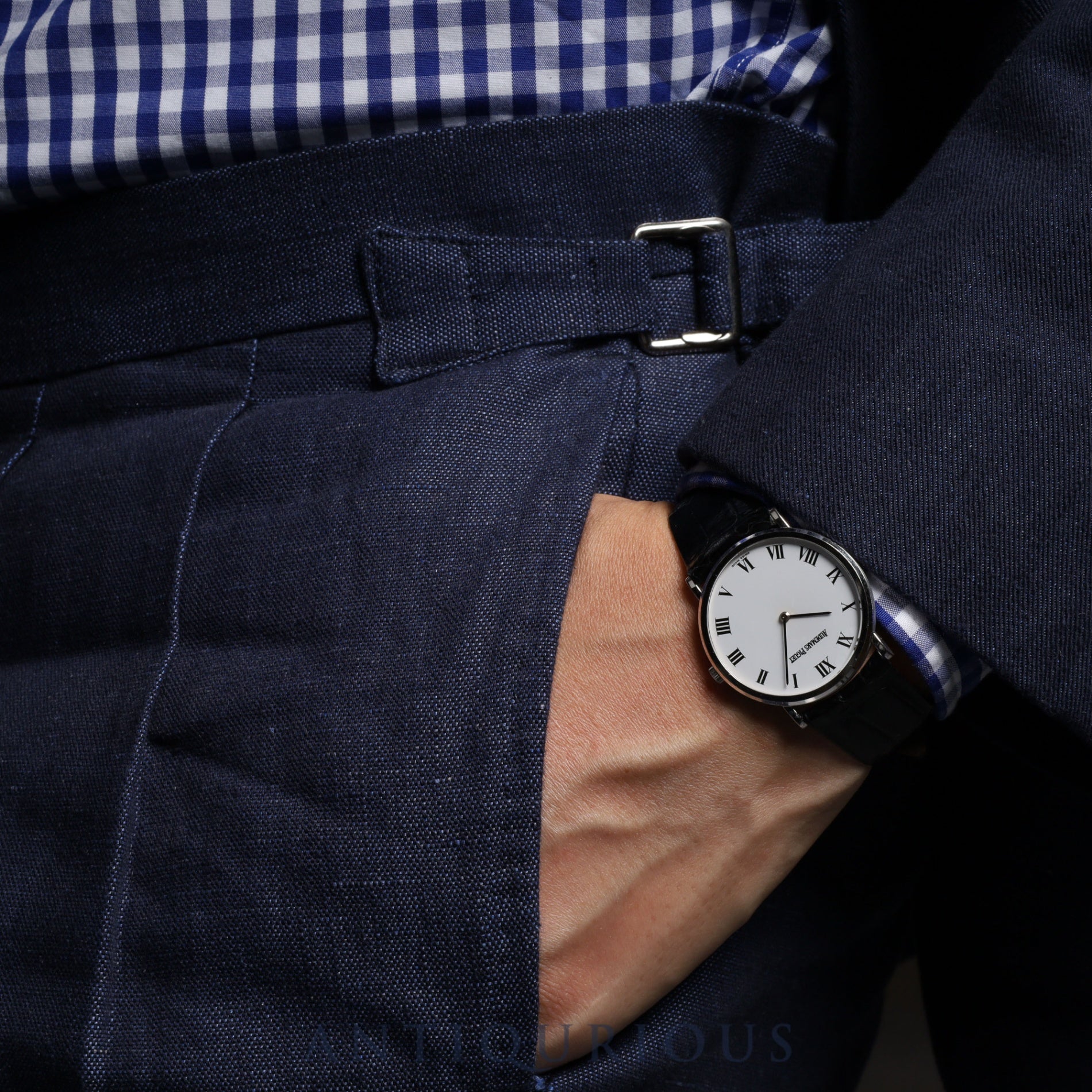 Audemars Piguet Extra-Flat Manual Winding Caliber 2080 750WG Leather Strap with Genuine Buckle (750WG) White Dial 31.6mm