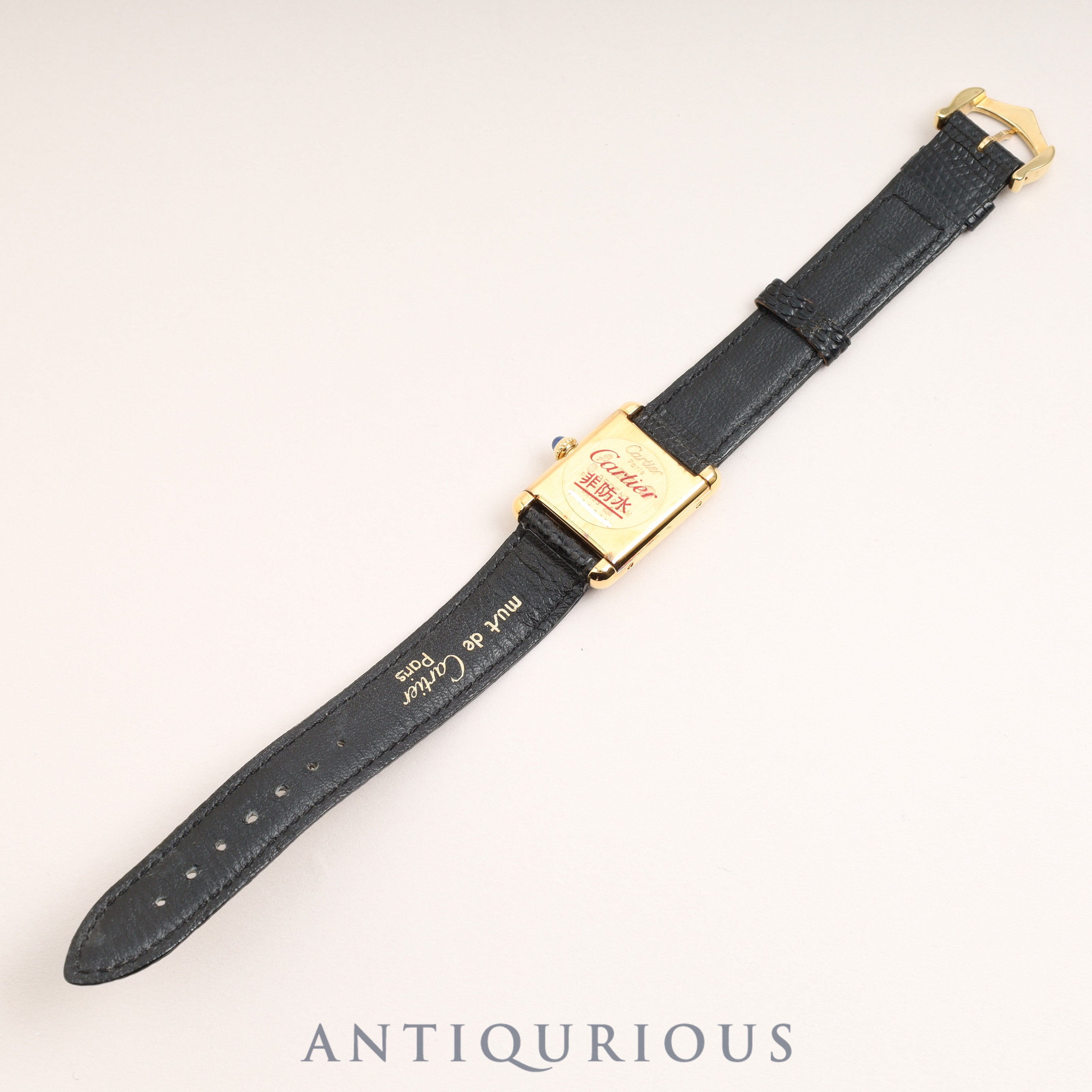 カルティエ マストタンクSM 手巻き ブラックローマ文字盤 国際永久保証書