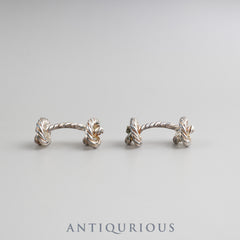 Hermes Cufflinks Rope Motif SV925 13.6g Box