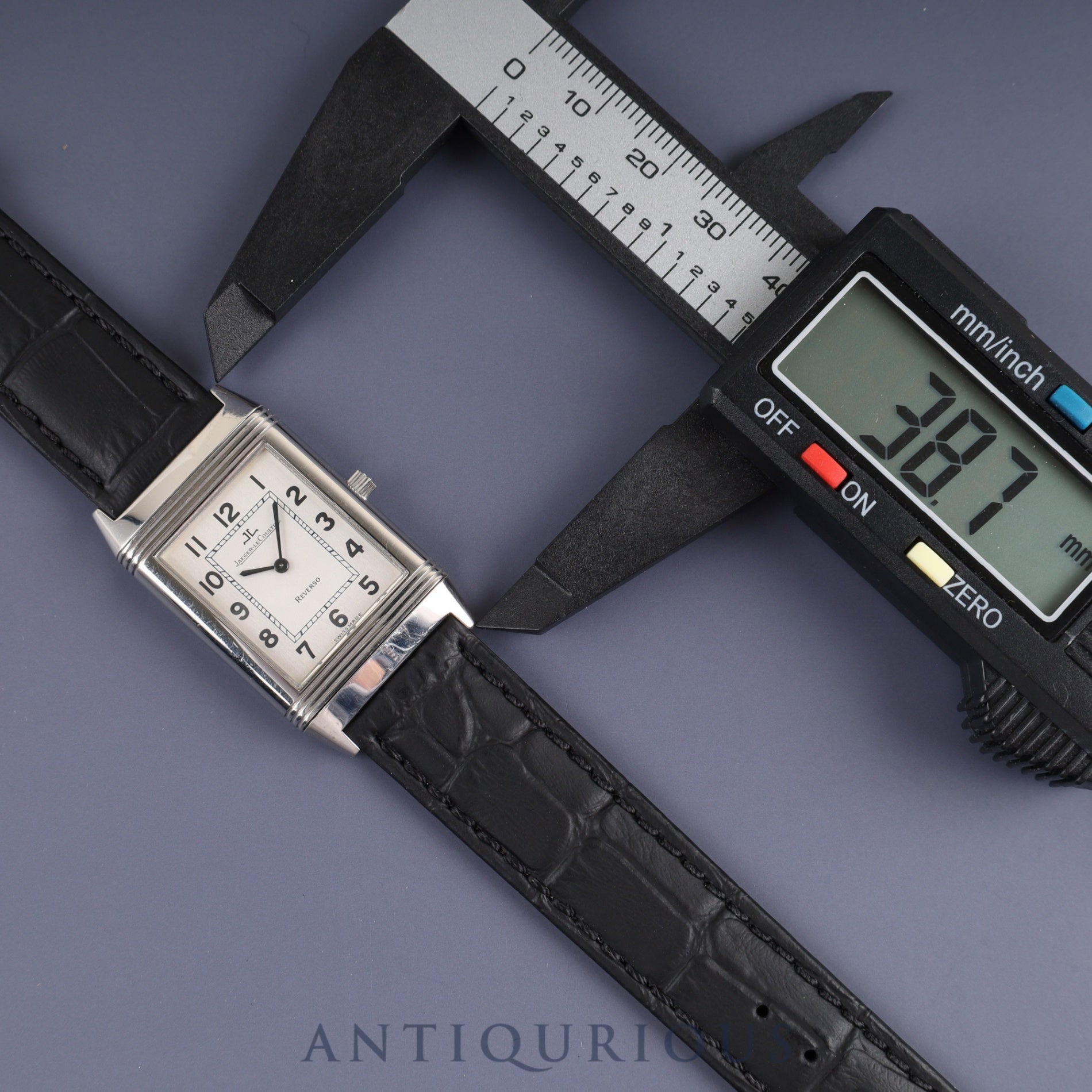 Jaeger-LeCoultre Reverso Classic 250.8.86 Manual Winding Caliber 846/1 Leather Strap Genuine Buckle (SS) Silver Arabic Dial Box Overhauled