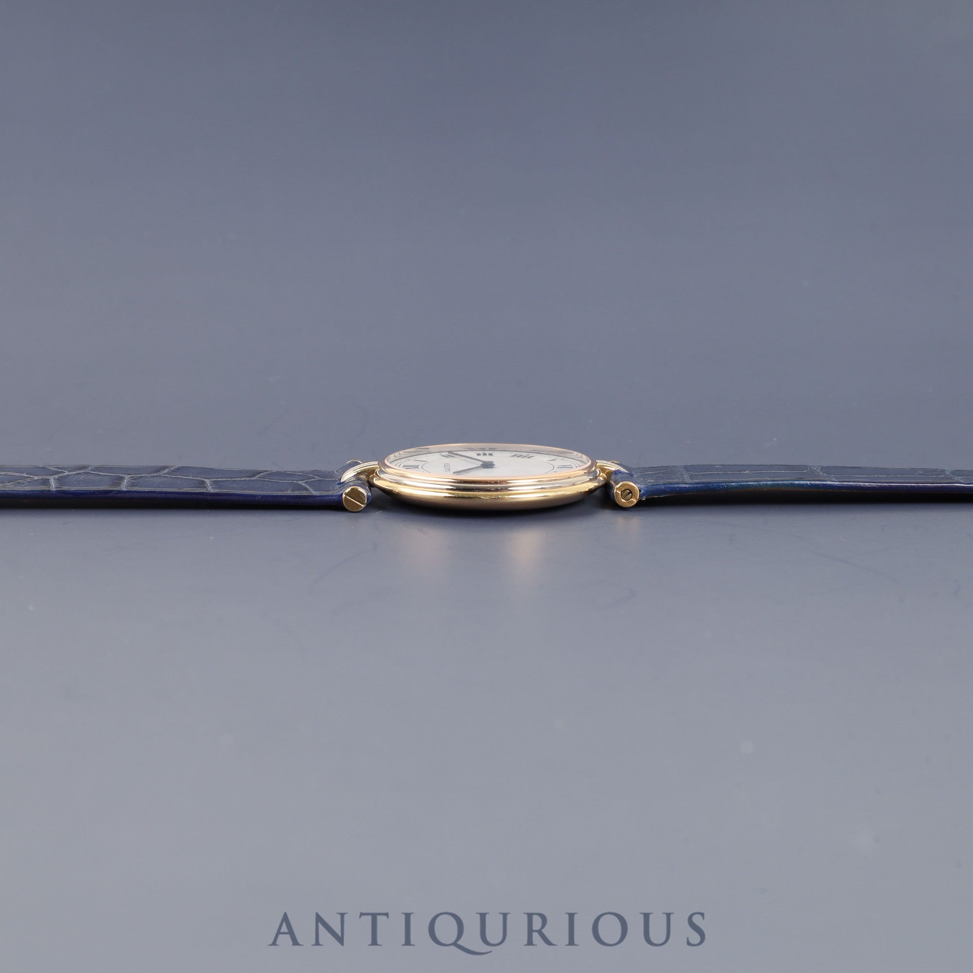 カルティエ ヴァンドーム VLC LM 881003 クォーツ Cal.81 18K 革 純正尾錠(GP)ホワイトローマン文字盤 オーバーホール済み