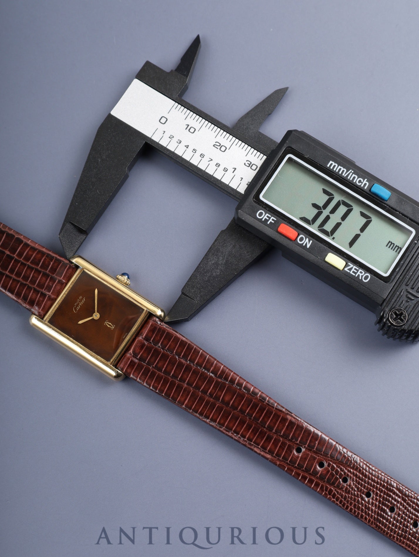 カルティエ マストタンク LM 手巻き Cal.78-1 SV925 革 純正ピンバックル(GP)マホガニー文字盤(SWISS表記)オーバーホール済み