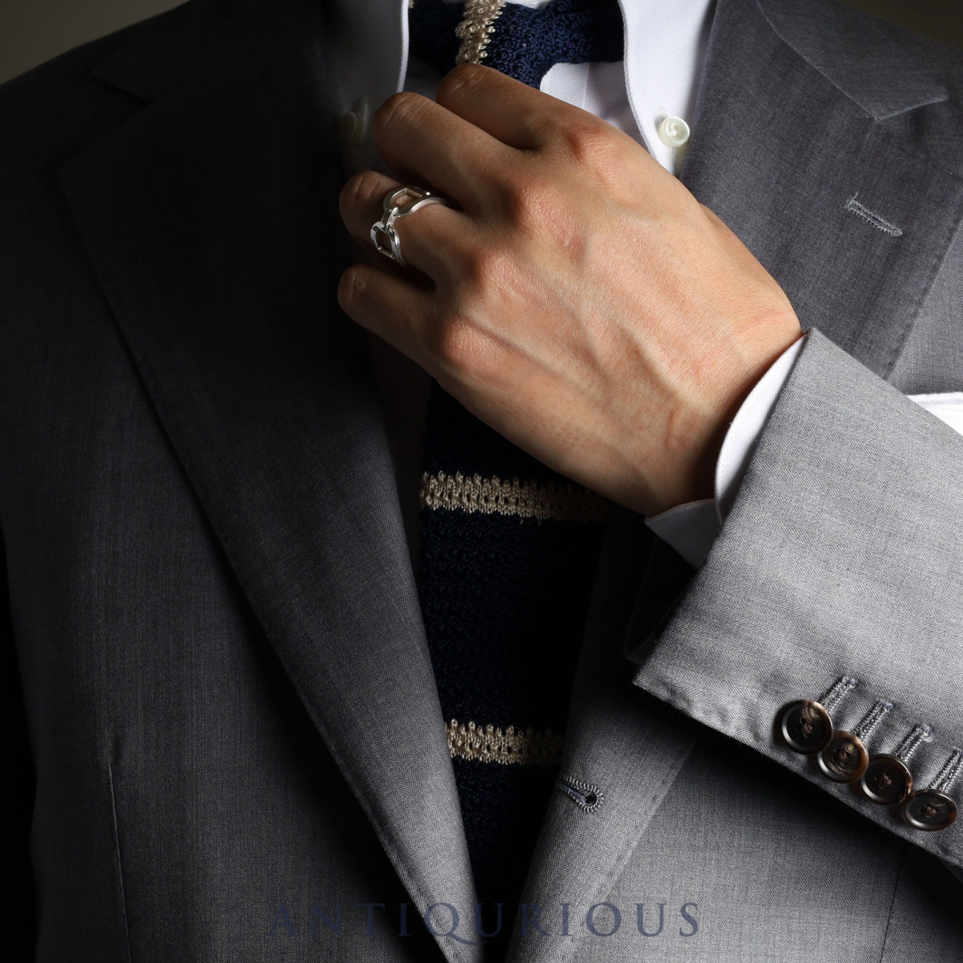 Hermes Ring Ever Chaine d'Ancre SV925 #55 Box 21 Years