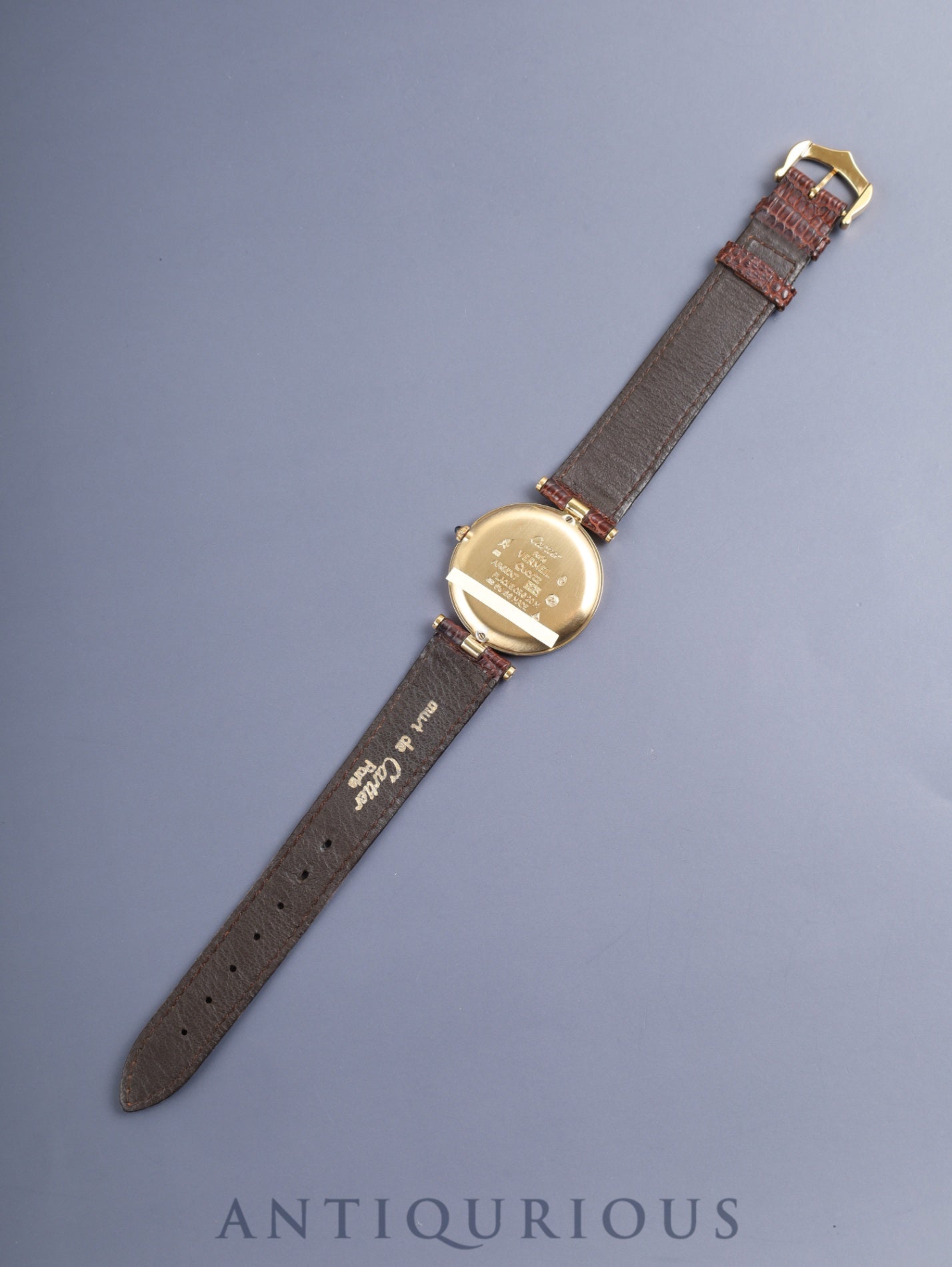 カルティエ マスト ヴァンドーム VLC LM W1001054 / 17 クォーツ SV925 革 純正尾錠(GP) クロワゾネ文字盤 カルティエブティックにてコンプリートサービス済み