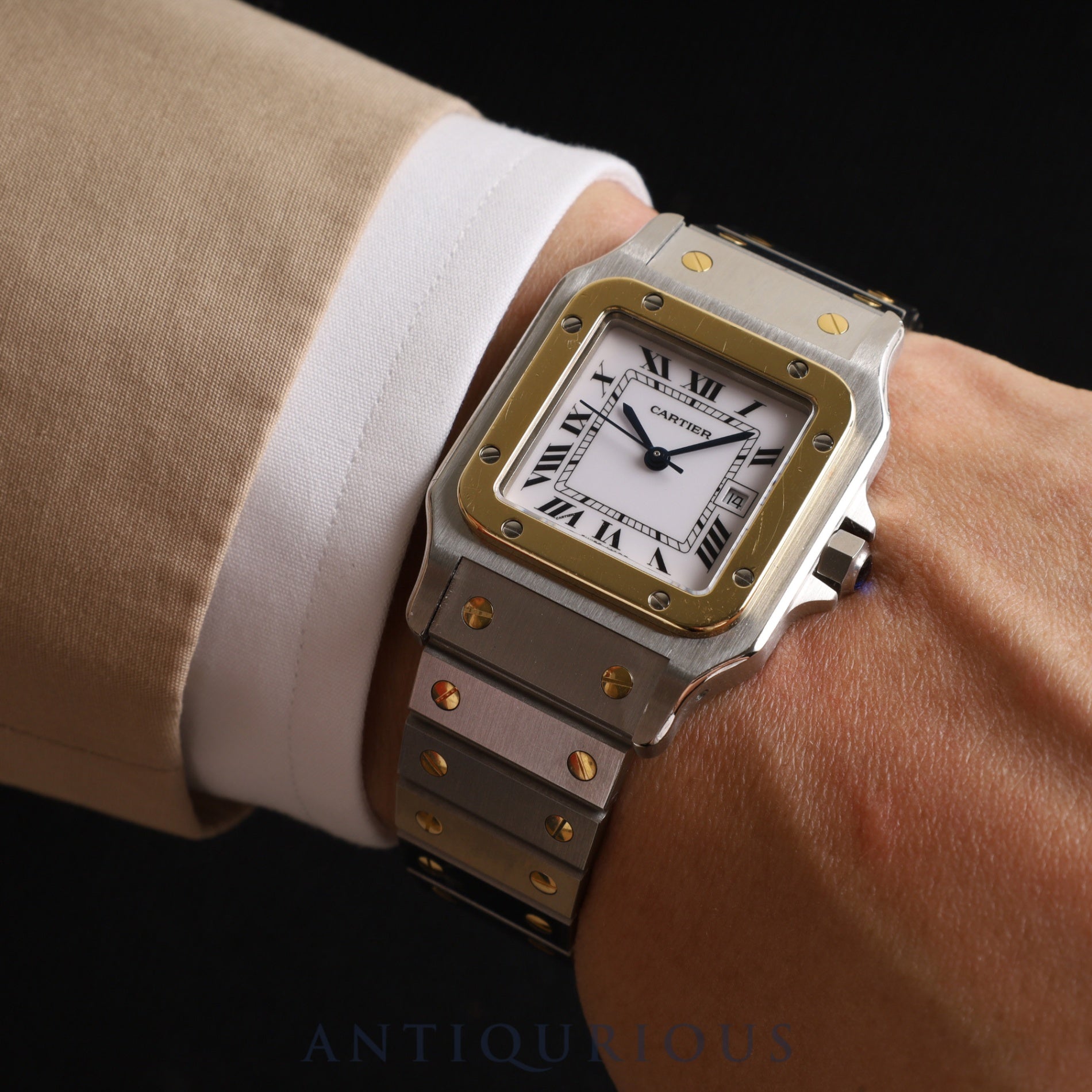 Cartier Santos Galbee LM 2961 Automatic SS/YG SS/YG White Roman dial Complete service (full maintenance) completed at Cartier boutique