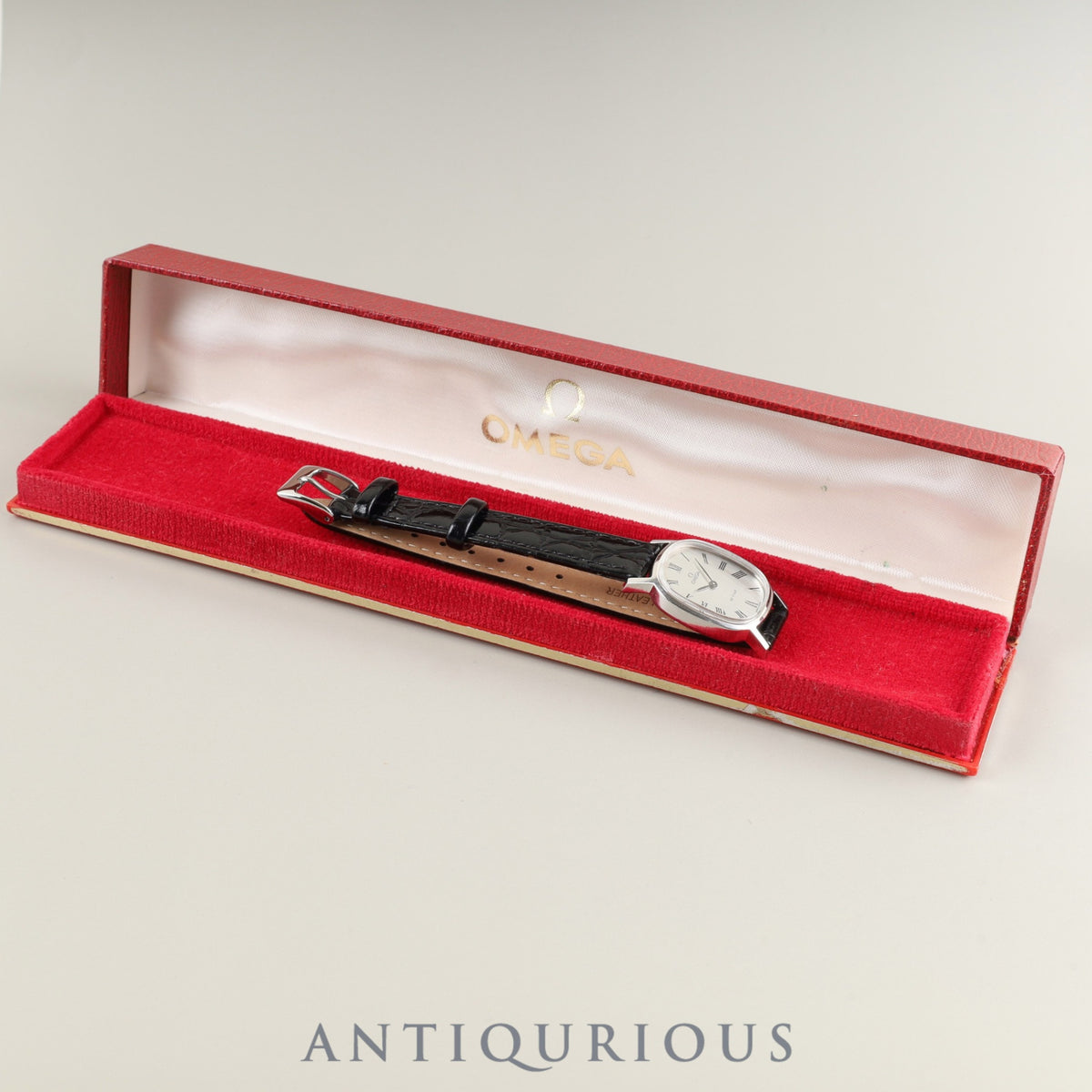 Omega De Ville ST 511.0509 Manual Winding Caliber 625 Stainless Steel Leather Strap Aftermarket Buckle (Stainless Steel) Silver Roman Dial 1976 Box Overhauled