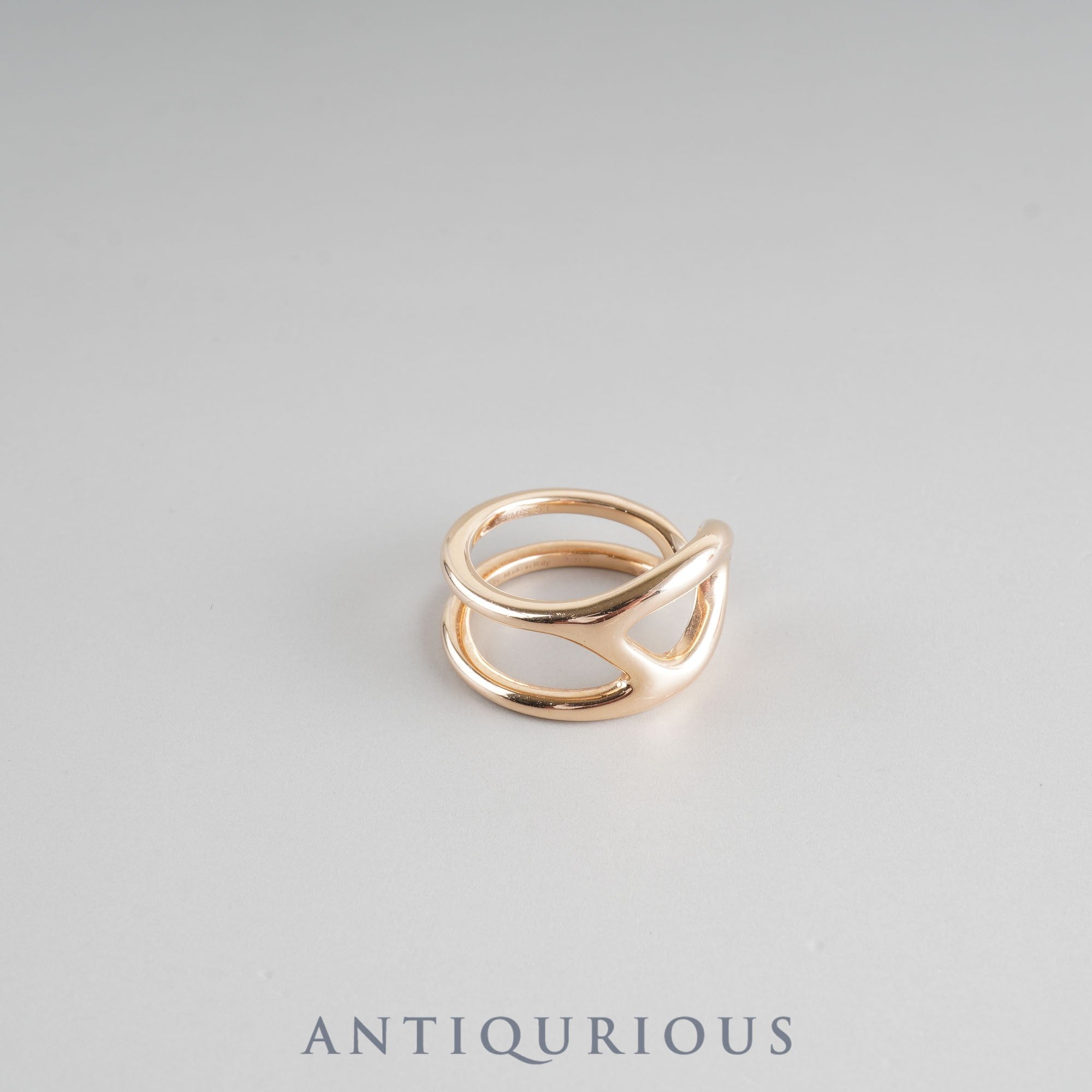 Hermes Ring Chaine d'Ancre Punk 750PG 51 Size 11