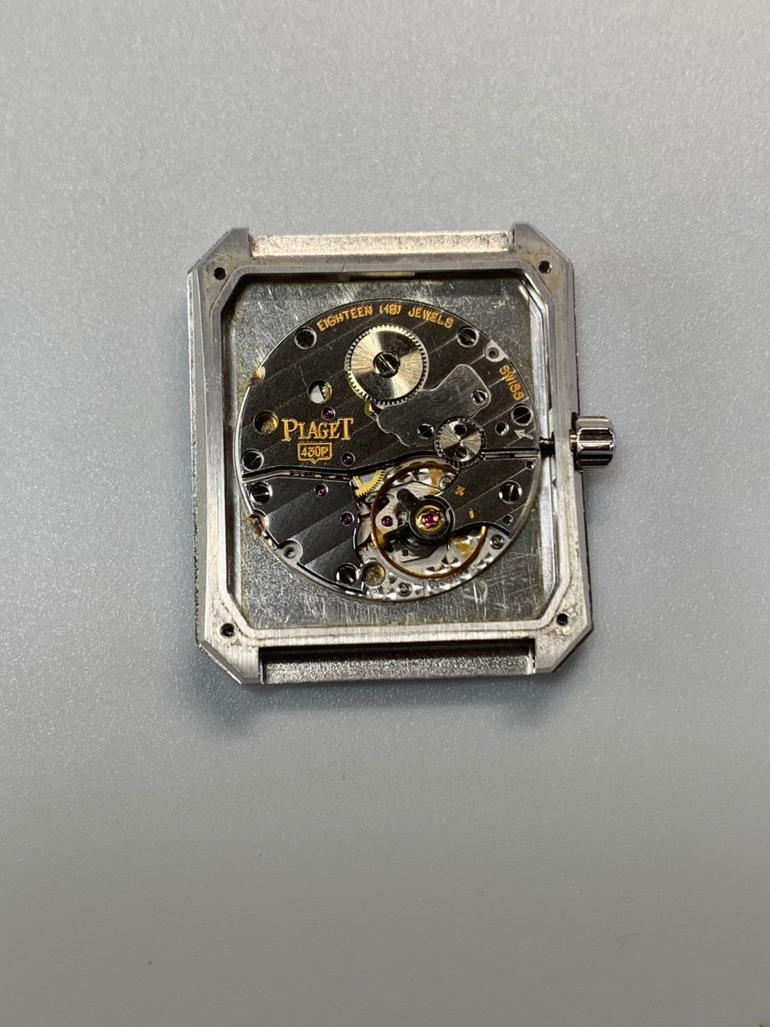 Piaget Protocole 90154 Manual Winding Cal.430P 750WG Leather Original Pin Buckle (750WG) White Roman Dial Box Overhauled