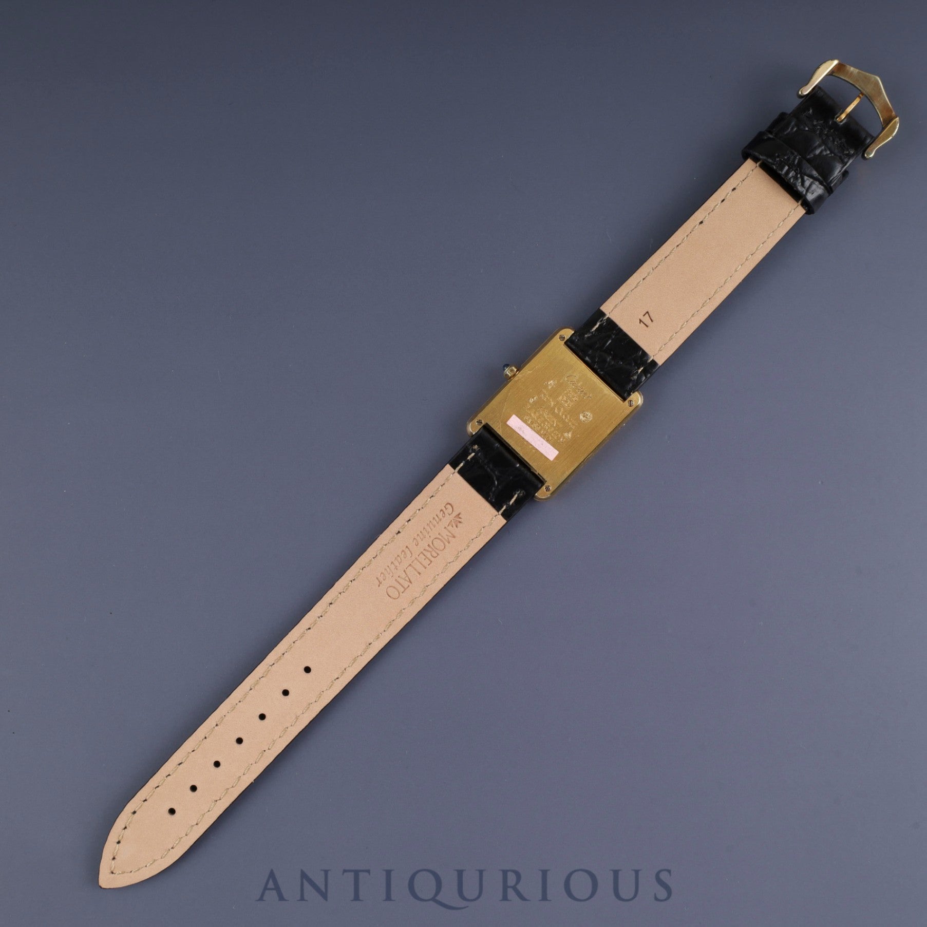 カルティエ マストタンク LM 6 81006 クォーツ Cal.81 SV925 革 純正尾錠(GP) グレーローマン文字盤 箱 冊子 保証書(1985年)オーバーホール済み 新品仕上げ済み