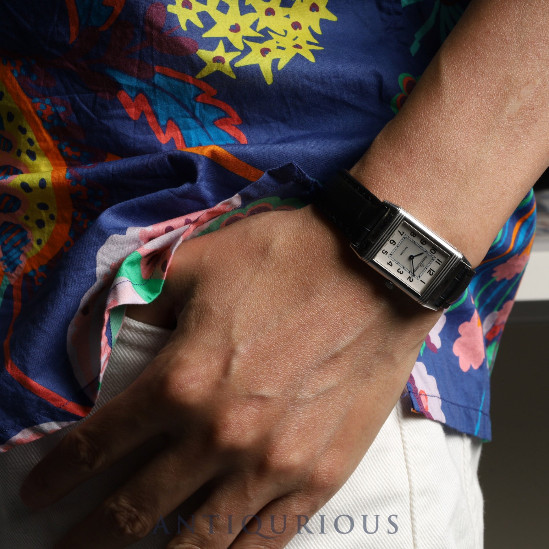 ジャガー・ルクルト レベルソ クラシック Q2508412 / 252.8.86 SS 手巻き Cal.846/1 SS 革 純正バックル(SS) シルバーアラビア文字盤(裏彫りあり)冊子 保証書(2011年) オーバーホール済み