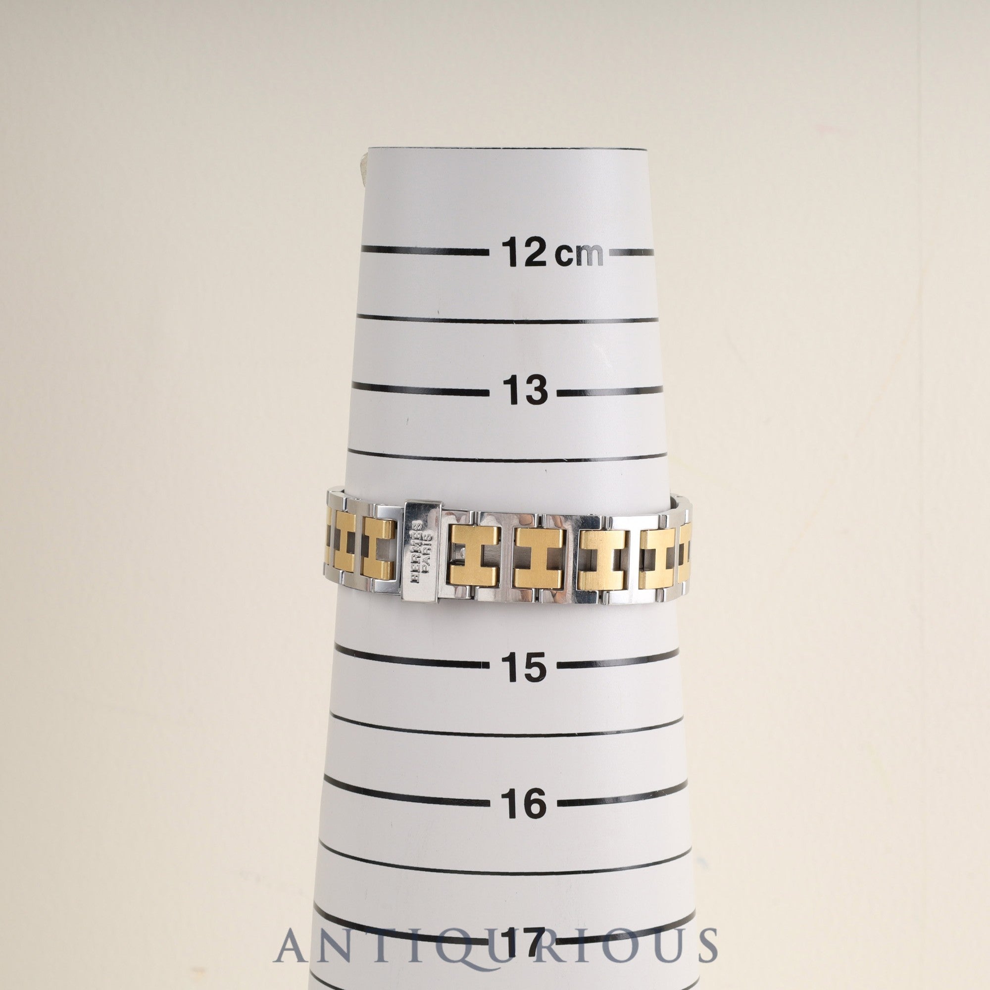 エルメス クリッパー オーバル CO1.520.220 / 3280 クォーツ Cal.976.001 SS/GP ホワイトギョーシェ文字盤 箱 保証書 (2008年)オーバーホール済み