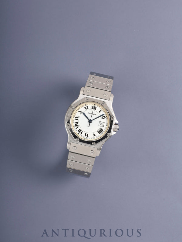 Cartier Santos Octagon LM 2965 Automatic Cal. ETA2671 SS SS White Roman Dial (SWISS marking) Overhauled