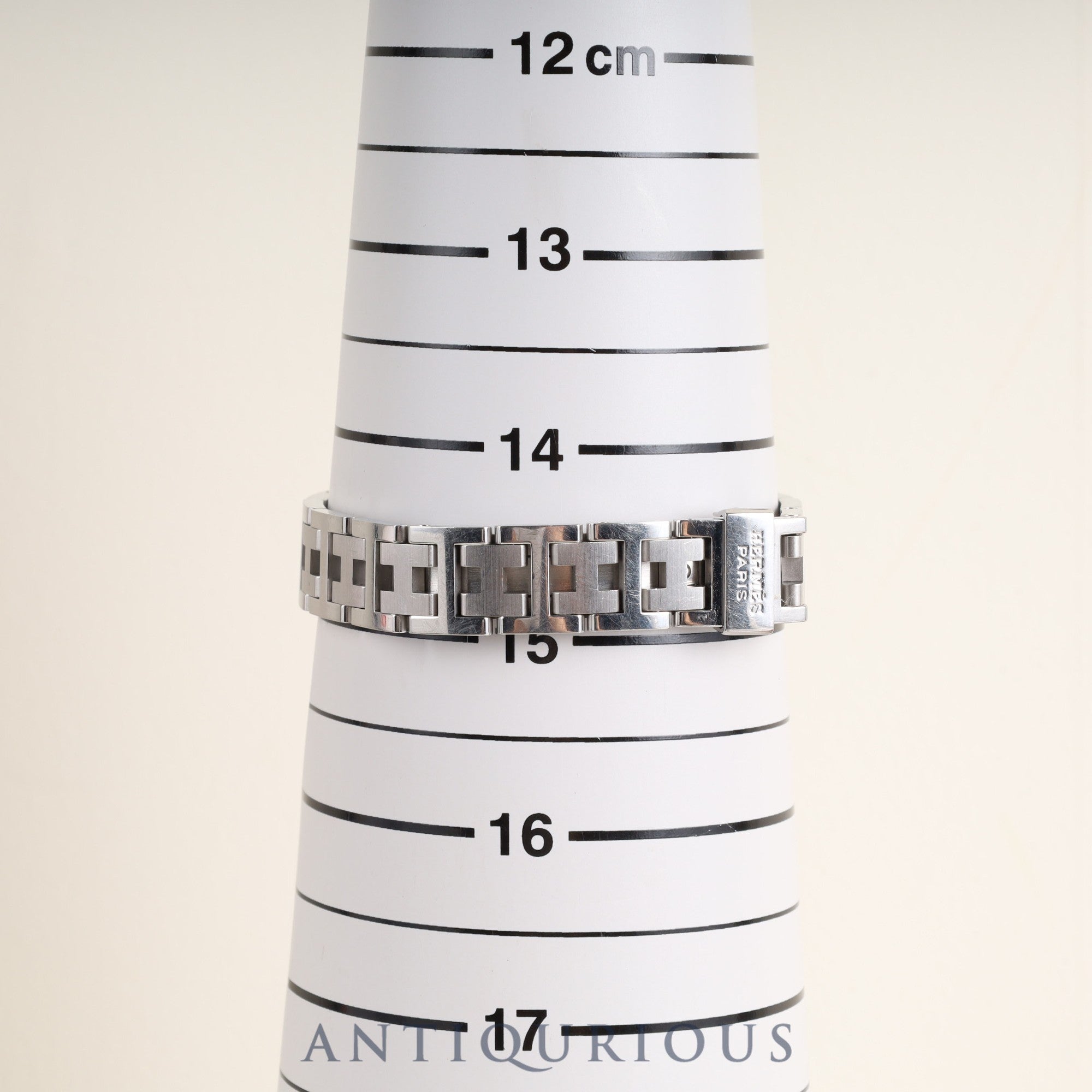 エルメス クリッパーオーバル CO1.210 クォーツ Cal.976.001 SS SS ホワイトギョーシェ文字盤 オーバーホール済み