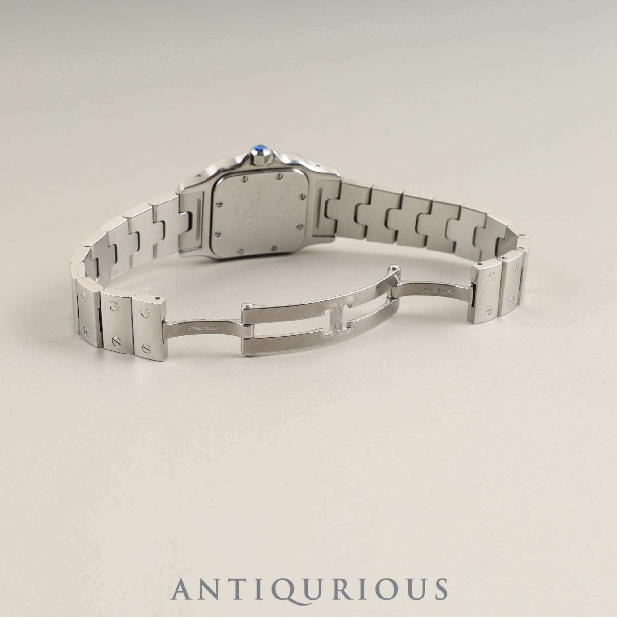 カルティエ サントス ガルベ SM W20056D6/1565 クォーツ Cal.157 SS SS ホワイトローマン文字盤 箱 DVD 冊子 保証書(2009年)オーバーホール済み