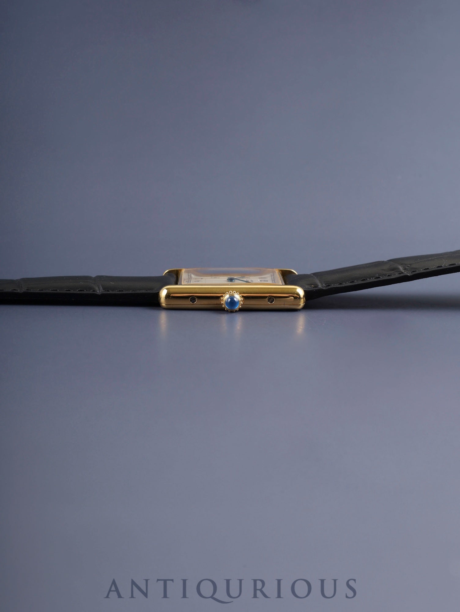 カルティエ マストタンク LM 590005 クォーツ Cal.90 SV925 革 純正Dバックル(GP)アラビア文字盤(SWISS表記)オーバーホール済み 新品仕上げ済み