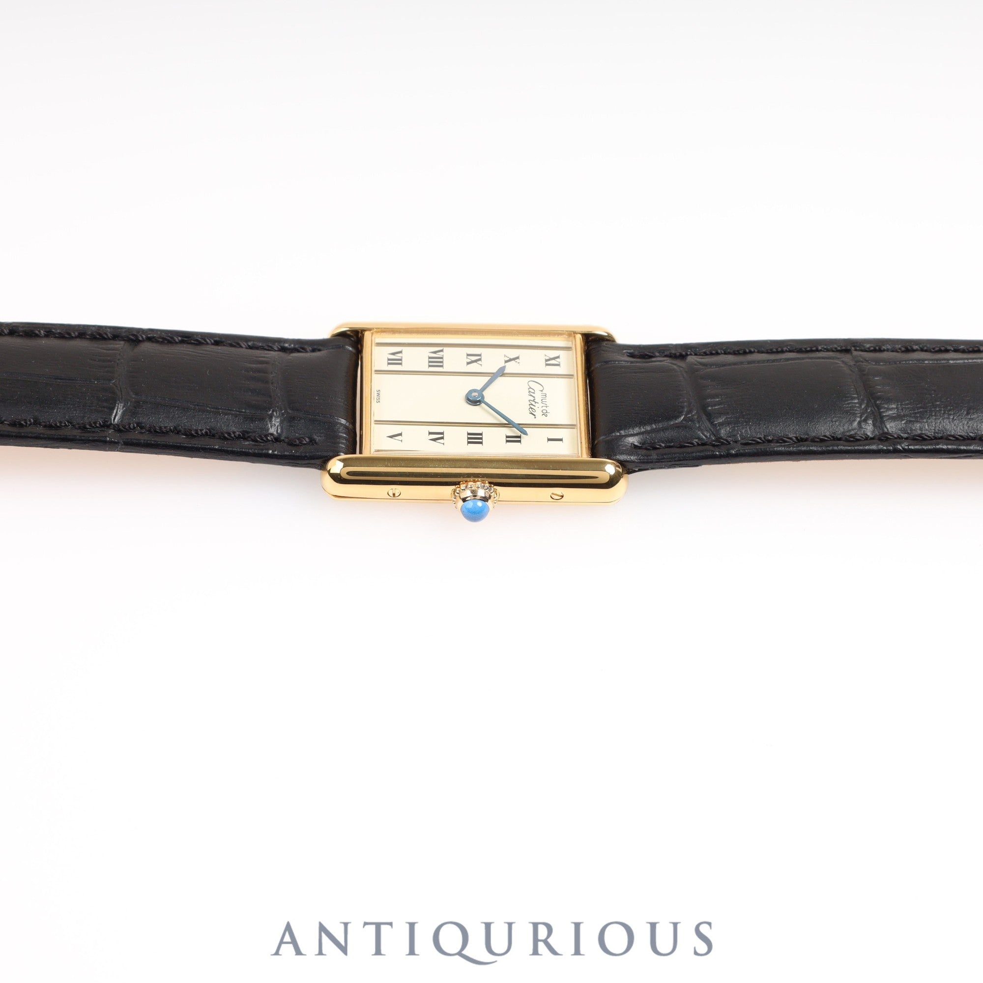 Cartier Must Tank LM QZ Straight Roman Newly Refurbished