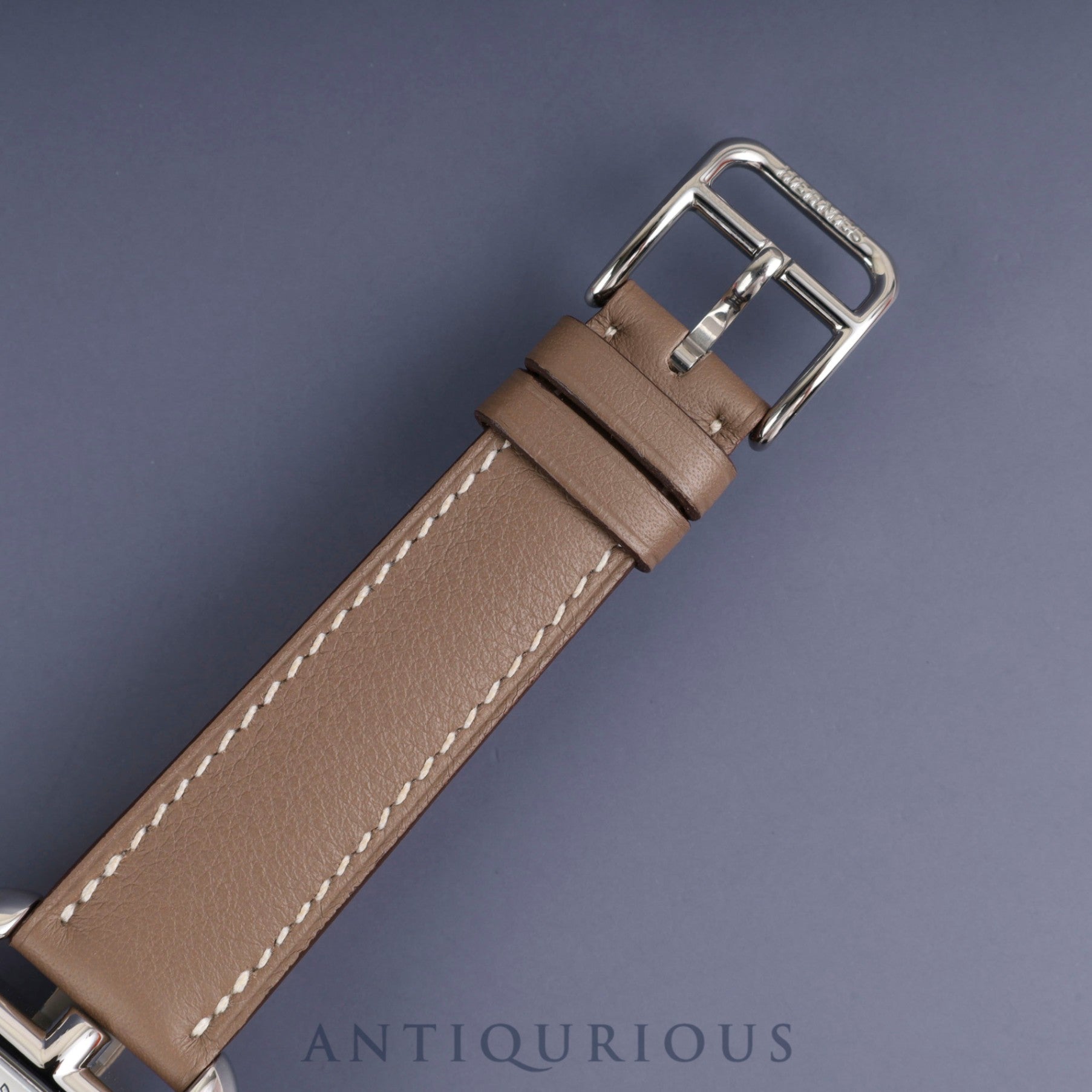 Hermès Cape Cod Tonneau CT1.710 Quartz Movement, Stainless Steel, Genuine Leather Strap (Stamped N: 2010), Genuine Buckle (SS), White Dial, Box, Warranty Card (2010), Overhauled