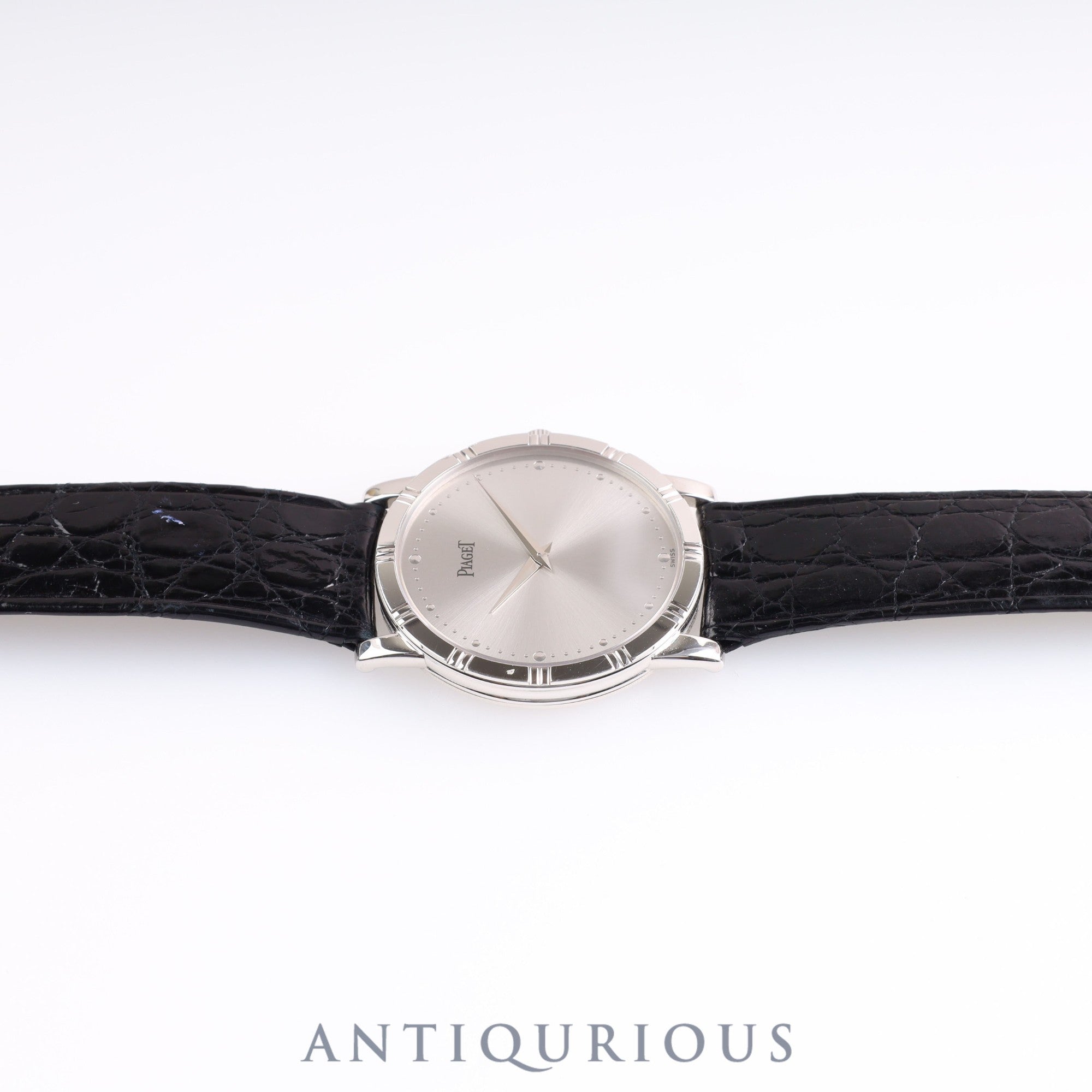 Piaget Dancer 84023 Quartz Cal.-WG Genuine Leather Strap Genuine Buckle (750) Silver Dial 31.2mm Box