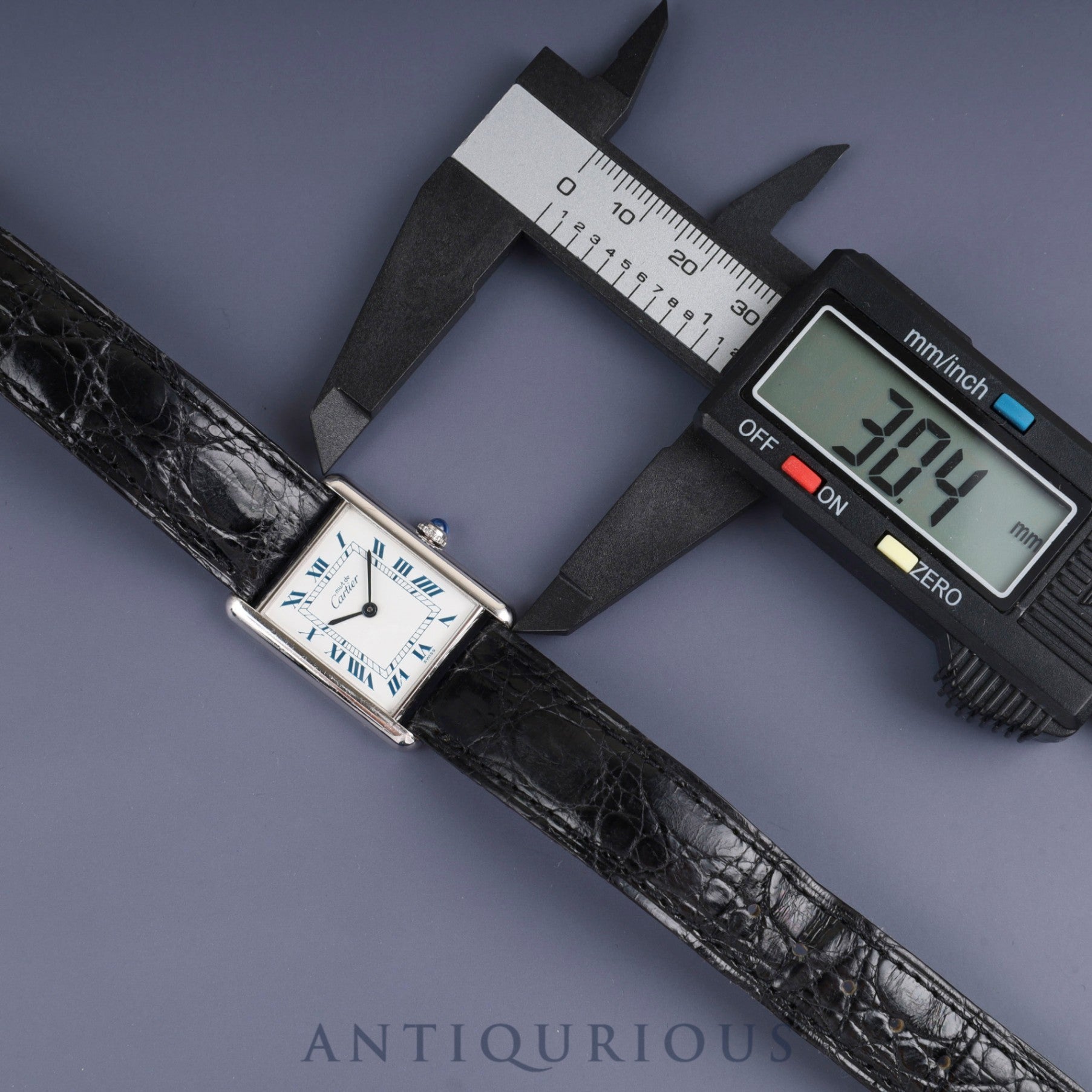 カルティエ マストタンク LM 690006 クォーツ SV925 純正革ベルト 純正尾錠(SS) ホワイトローマン文字盤 箱 オーバーホール済み