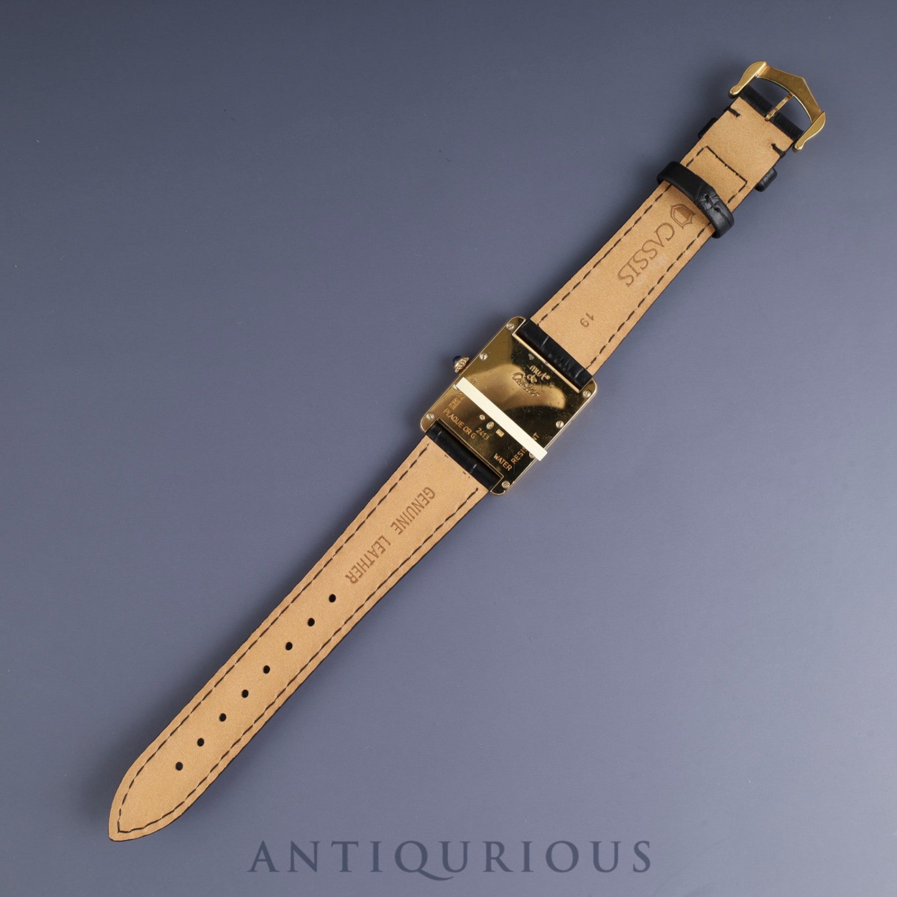 Cartier Must Tank GM (XL) W1017454 / 2413 Quartz Caliber 687 SV925 Leather Strap with Genuine GP Buckle Ivory Roman Dial Box Booklet Temporary Warranty (2002) Overhauled