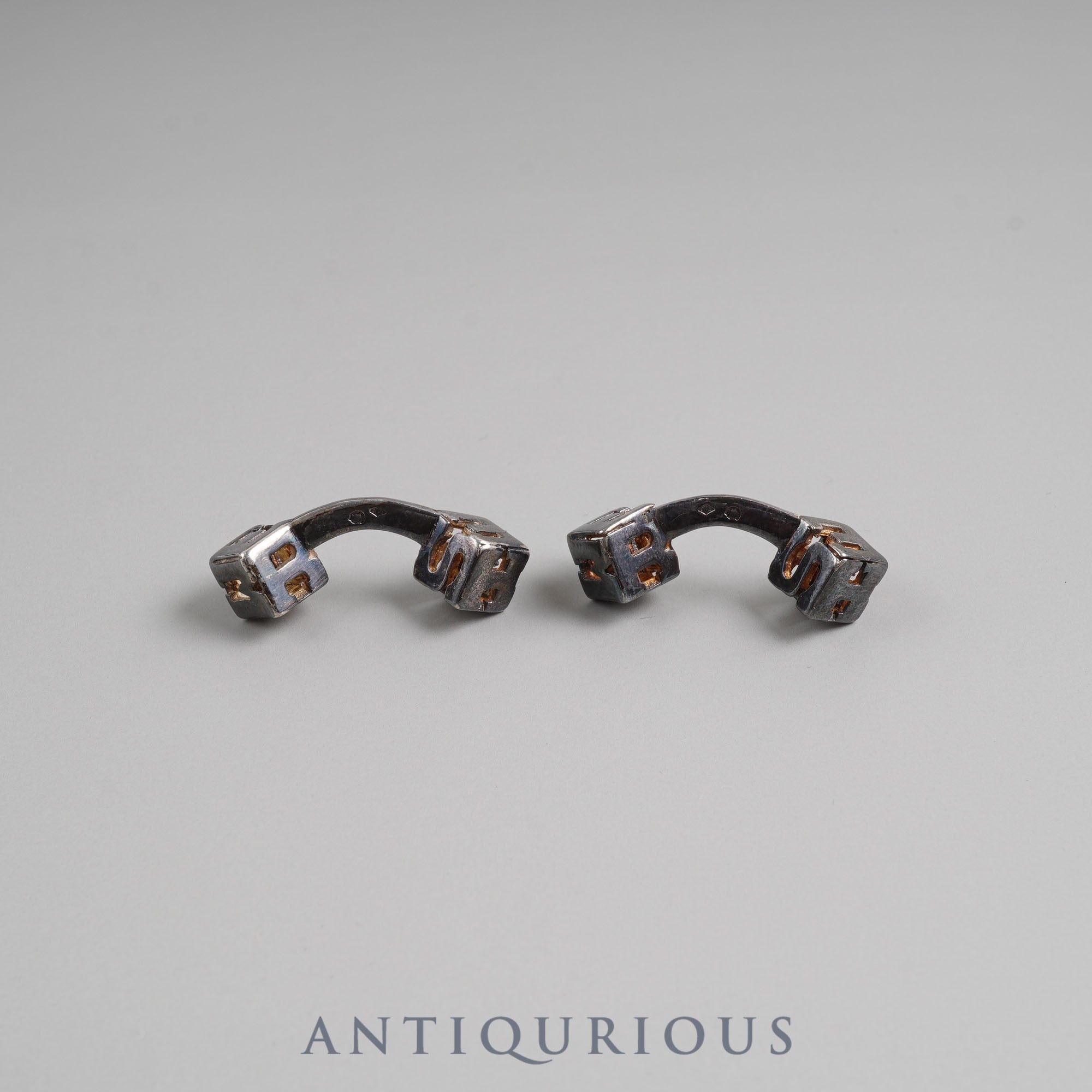 Hermes Cufflinks Cube SV925 Box