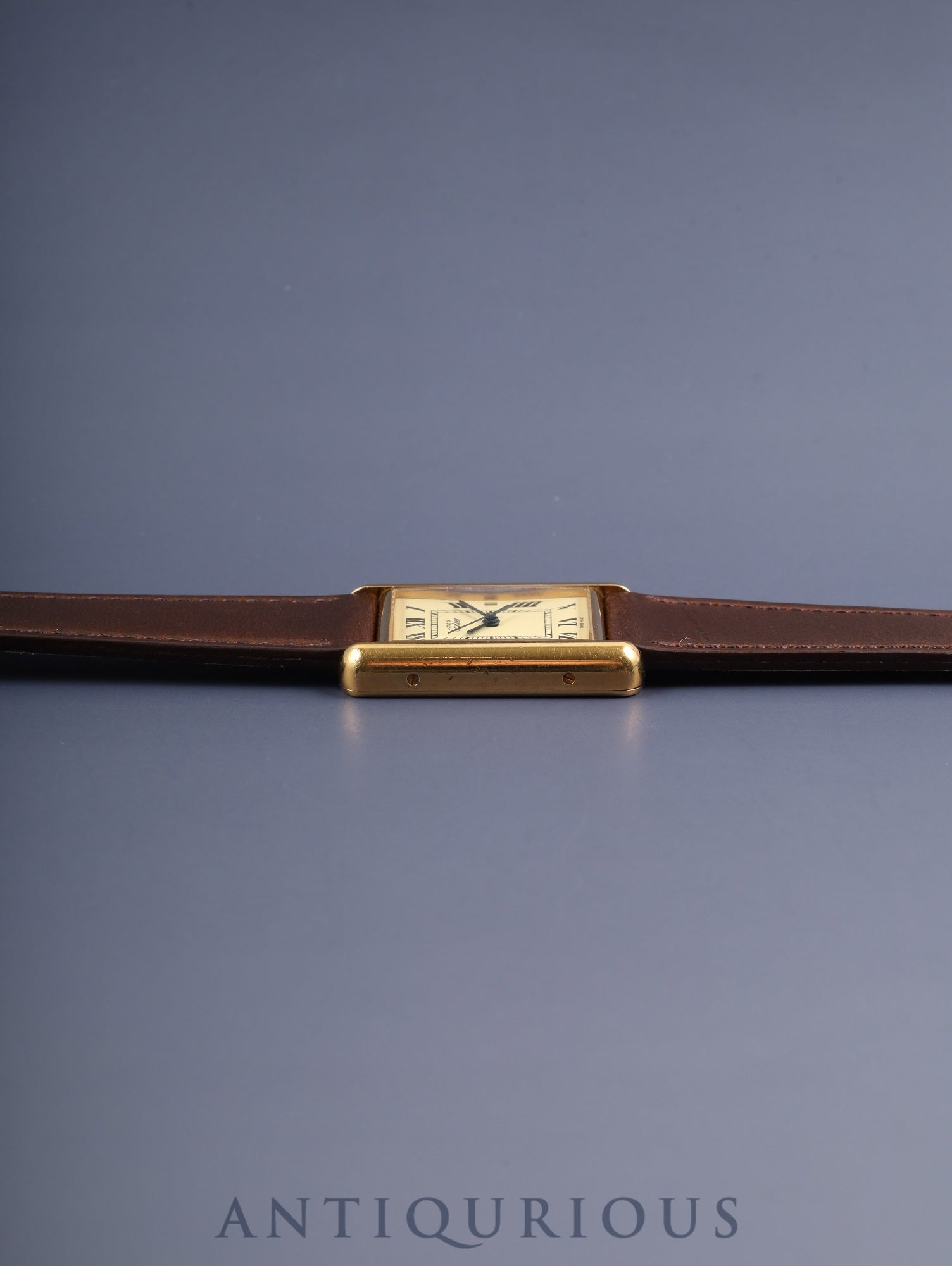 カルティエ マストタンク GM(XL) 2413 クォーツ Cal.687 SV925 革 純正Dバックル(GP) アイボリーローマン文字盤 箱 保証書(2005年) オーバーホール済み