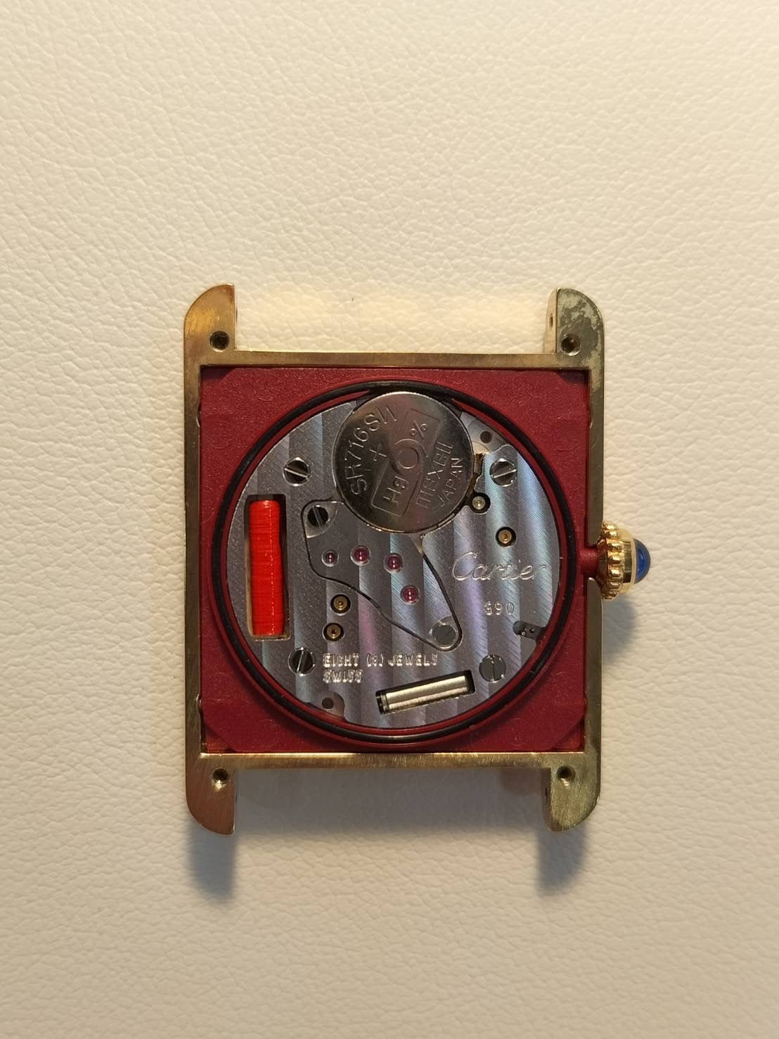 カルティエ マストタンク LM 590005 クォーツ Cal.690 SV925 革 純正Dバックル(GP)サイドトリニティ文字盤(SWISS表記)箱 冊子 保証書(1994年)オーバーホール済み