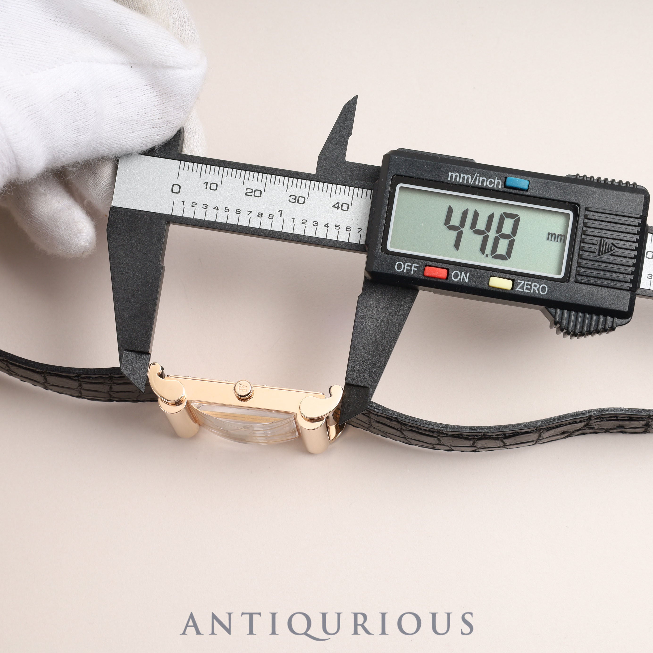 オーデマ・ピゲ カナぺ 149340R.00.A002XX.01 手巻き Cal.2085/2832 750PG 革 純正尾錠(750PG)アイボリー文字盤 紙箱 コンプリートサービス済み